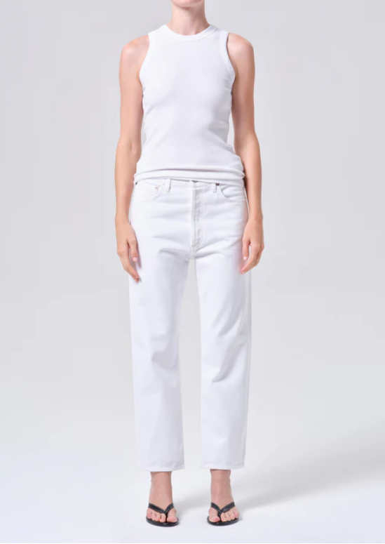 AGOLDE 90's Crop Jeans in Marshmallo