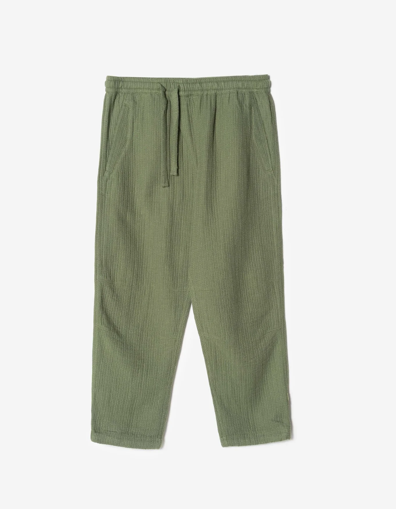 MAHARISHI 7300 Light Kantha Asym Track Pant in Olive