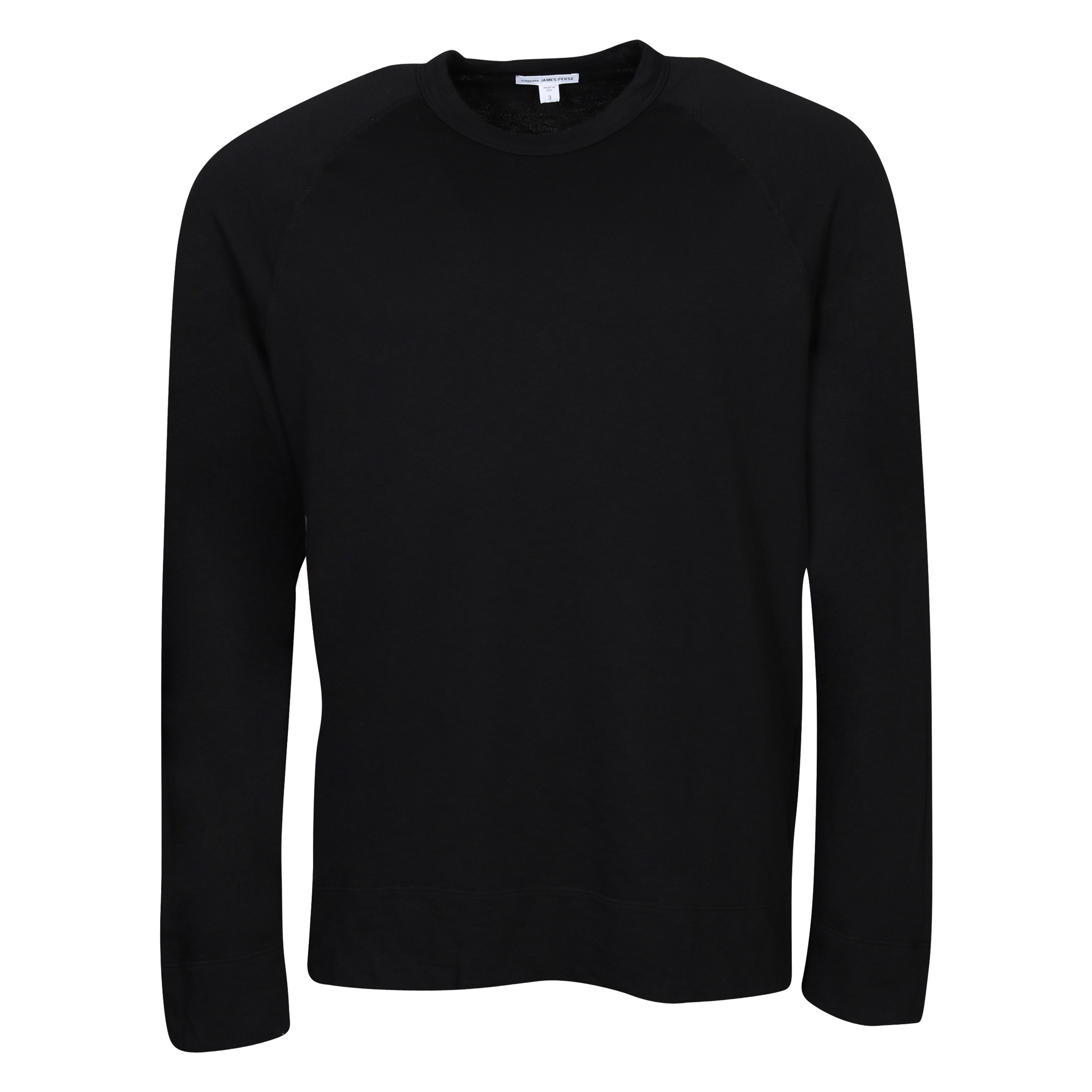 James Perse Vintage Cotton Raglan Sweater in Black 1/S