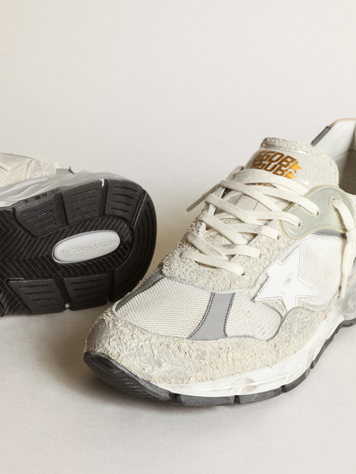 Golden Goose Sneaker Running Dad Star White Silver