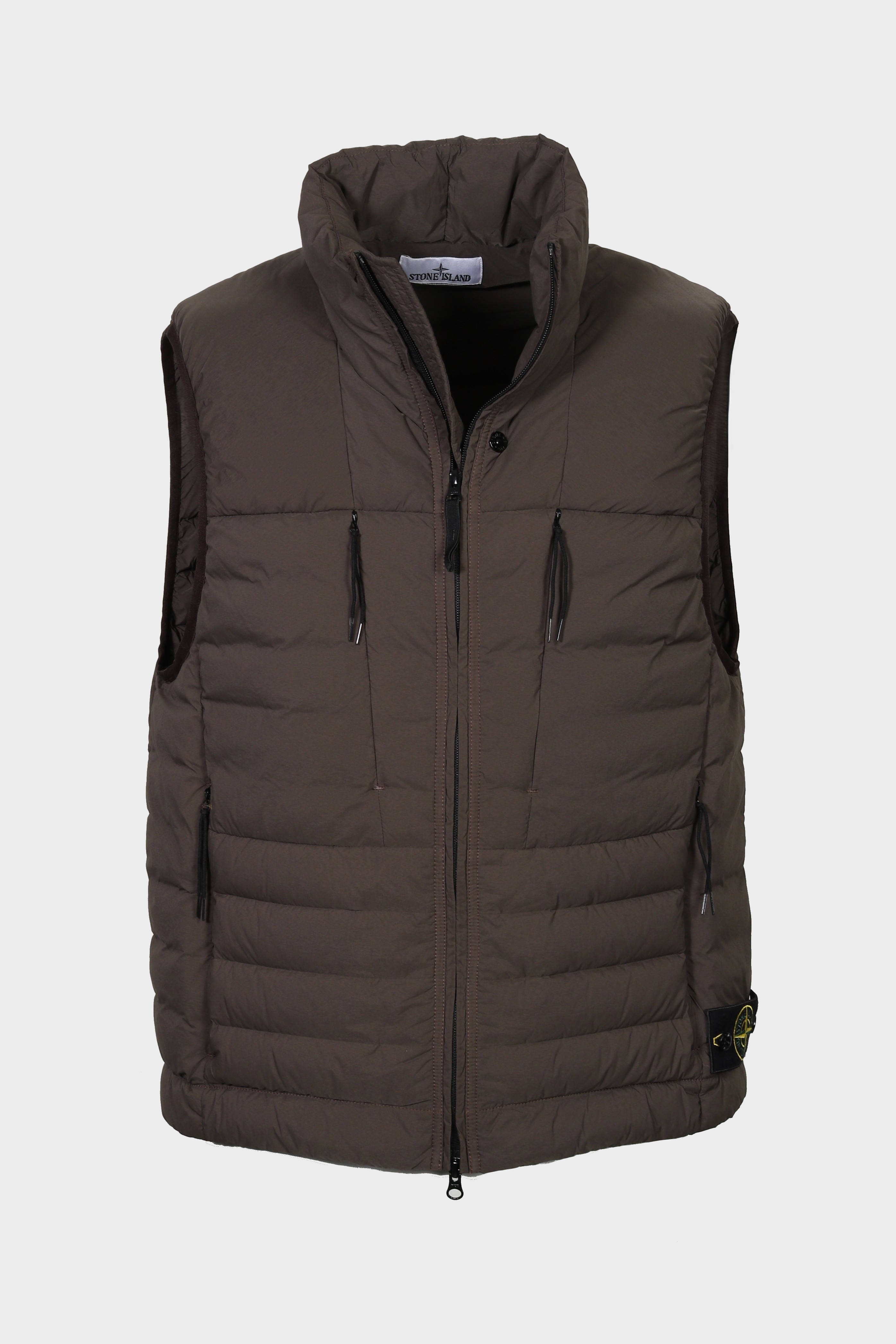 STONE ISLAND Nylon Down-TC Vest in Dark Olive