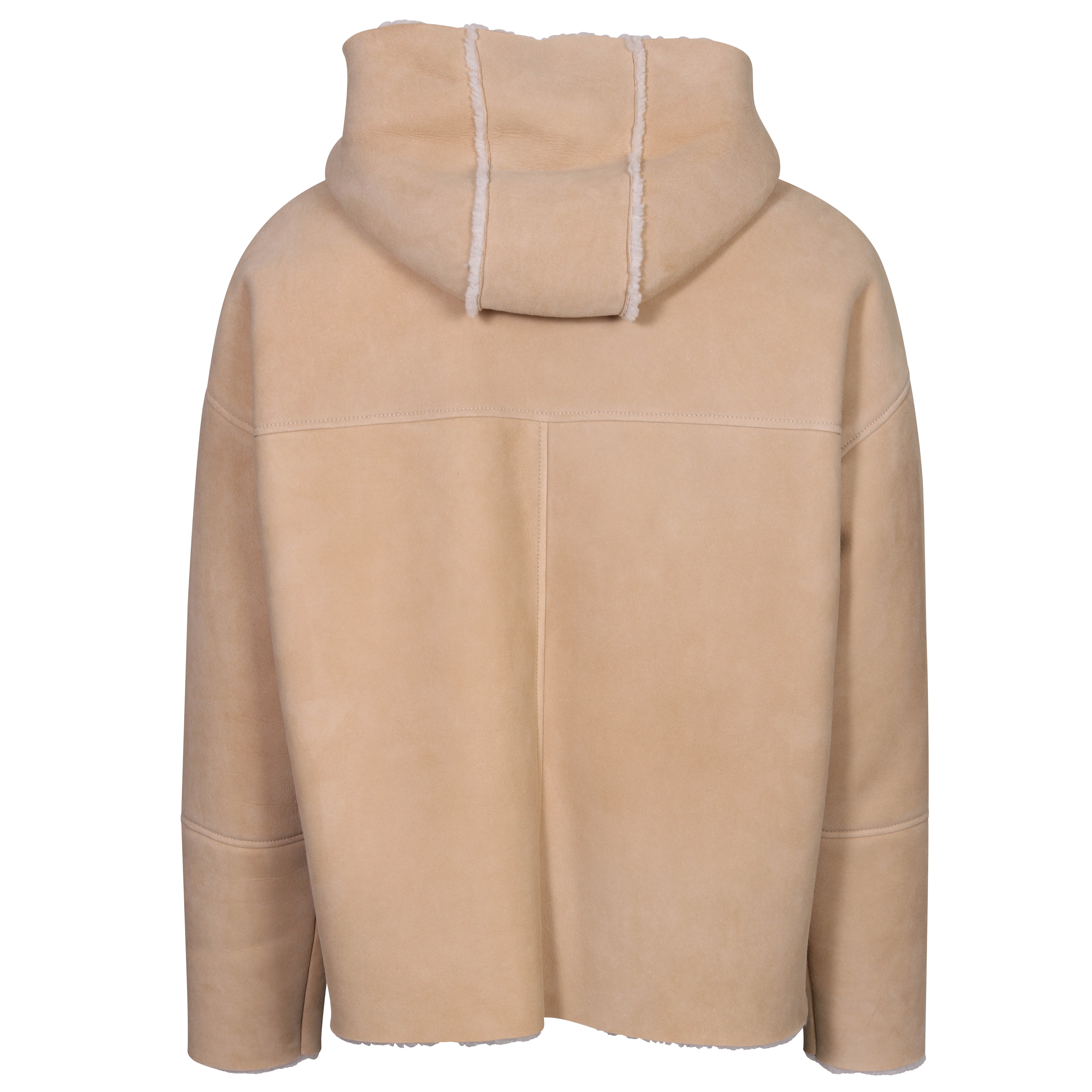 Dsquared Hodded Shearling Jacket in Sand