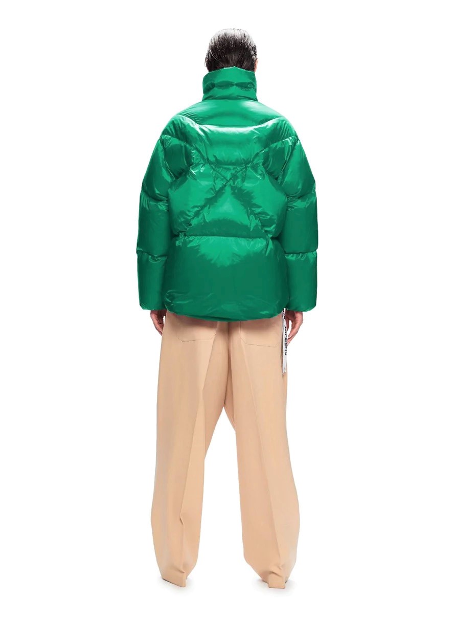 Khrisjoy Iconic Puffer Oversized Jacket in Emerald Green