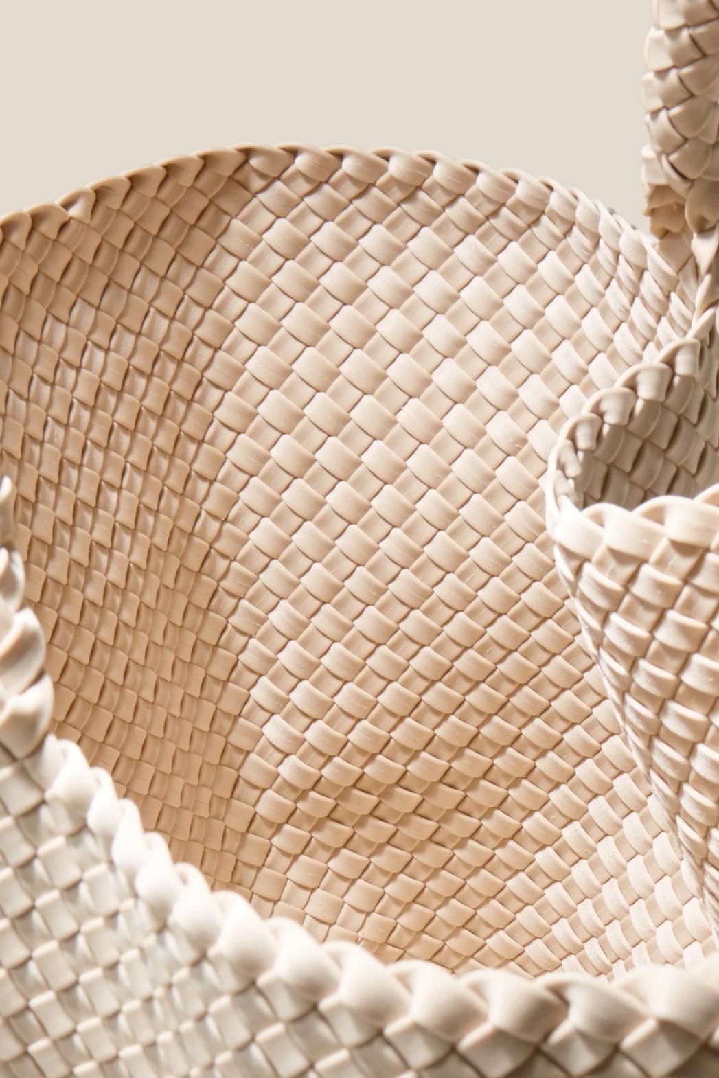 NAGHEDI Handwoven Large Tote St. Barth in Ecru