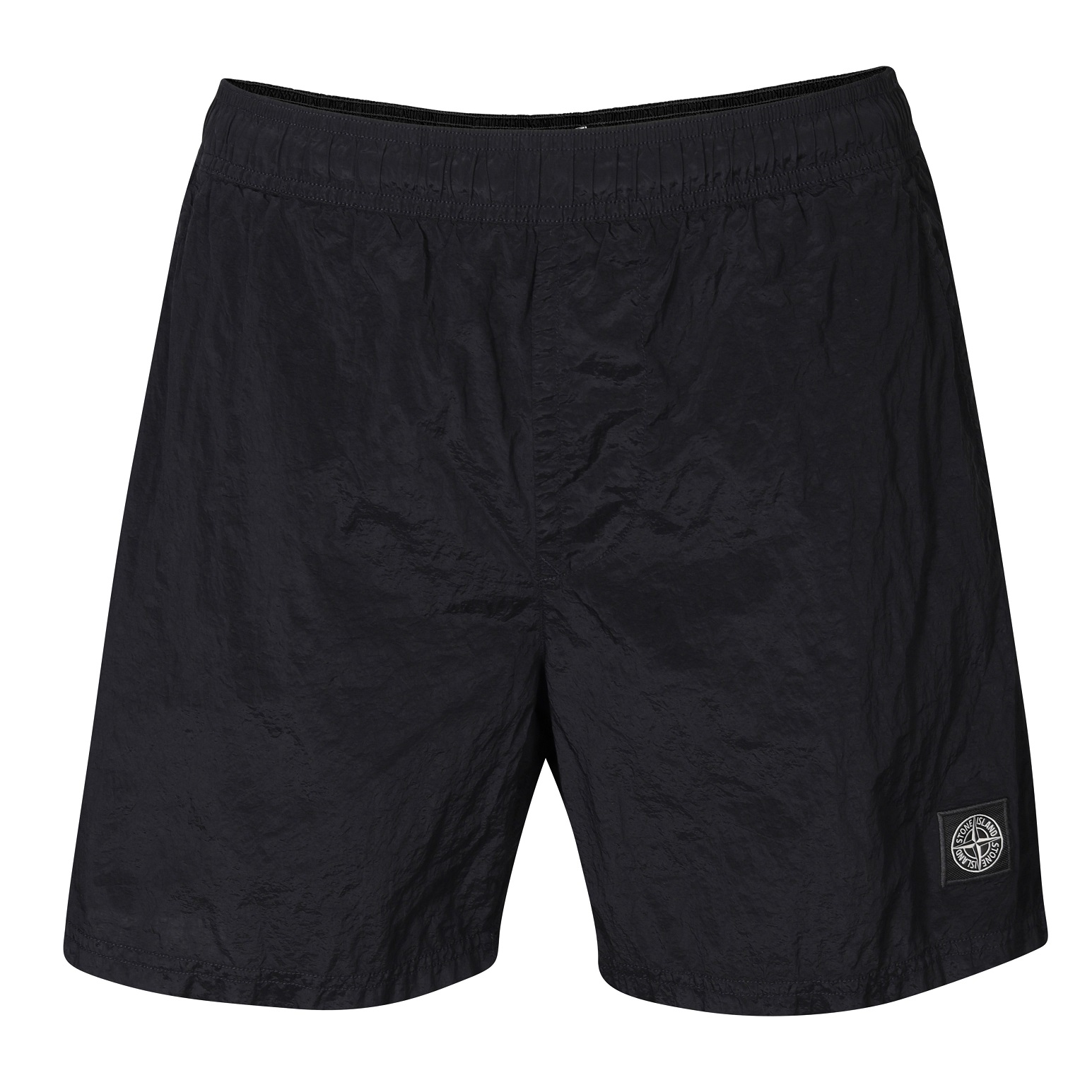 STONE ISLAND Shiny Swim Shorts in Black