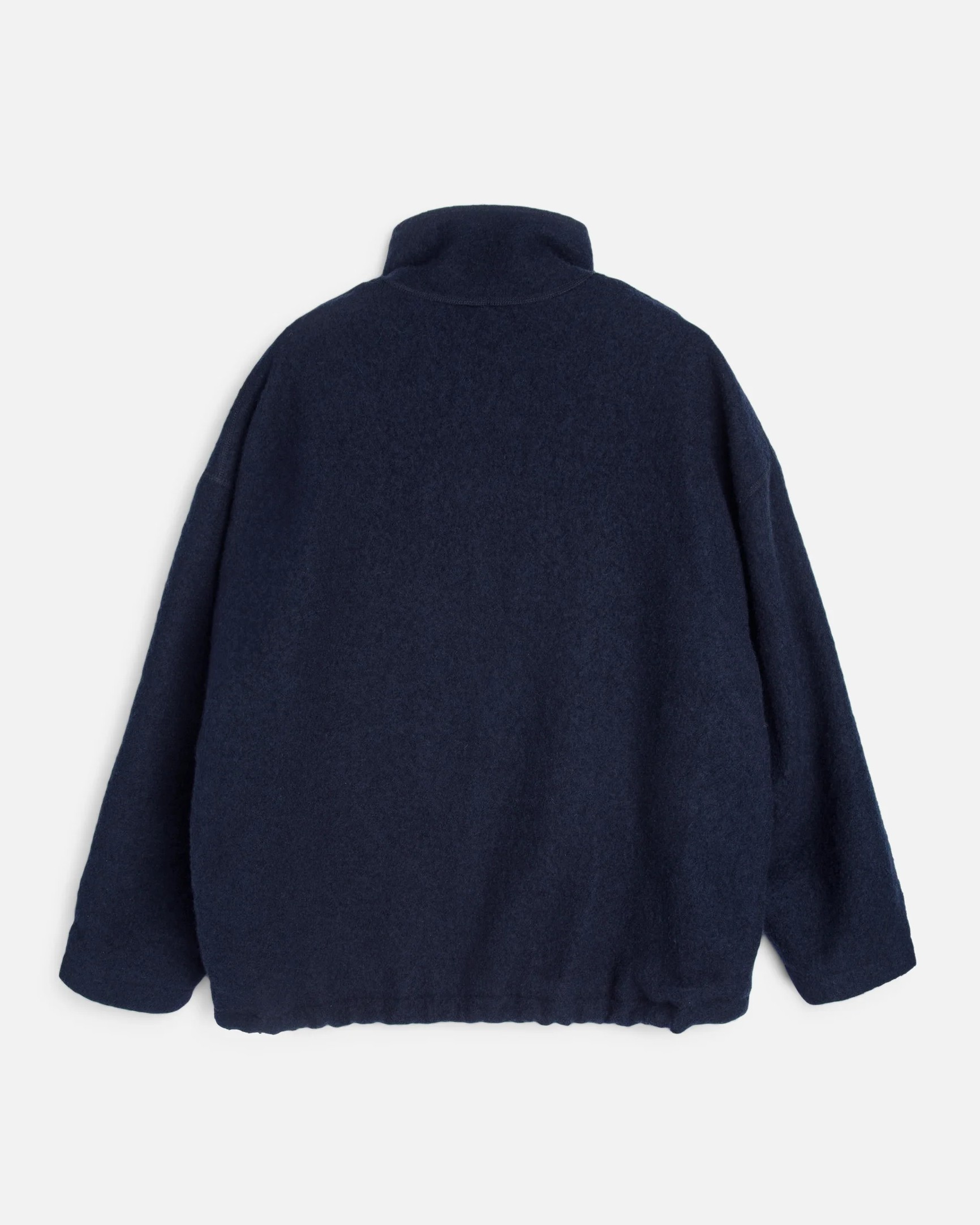 YOU MUST CREATE Aaron Boiled Wool Jacket in Navy XL