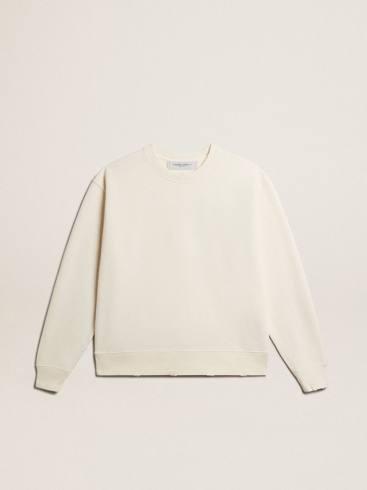GOLDEN GOOSE Boxi Sweatshirt Cotton Fleece Logo Patch