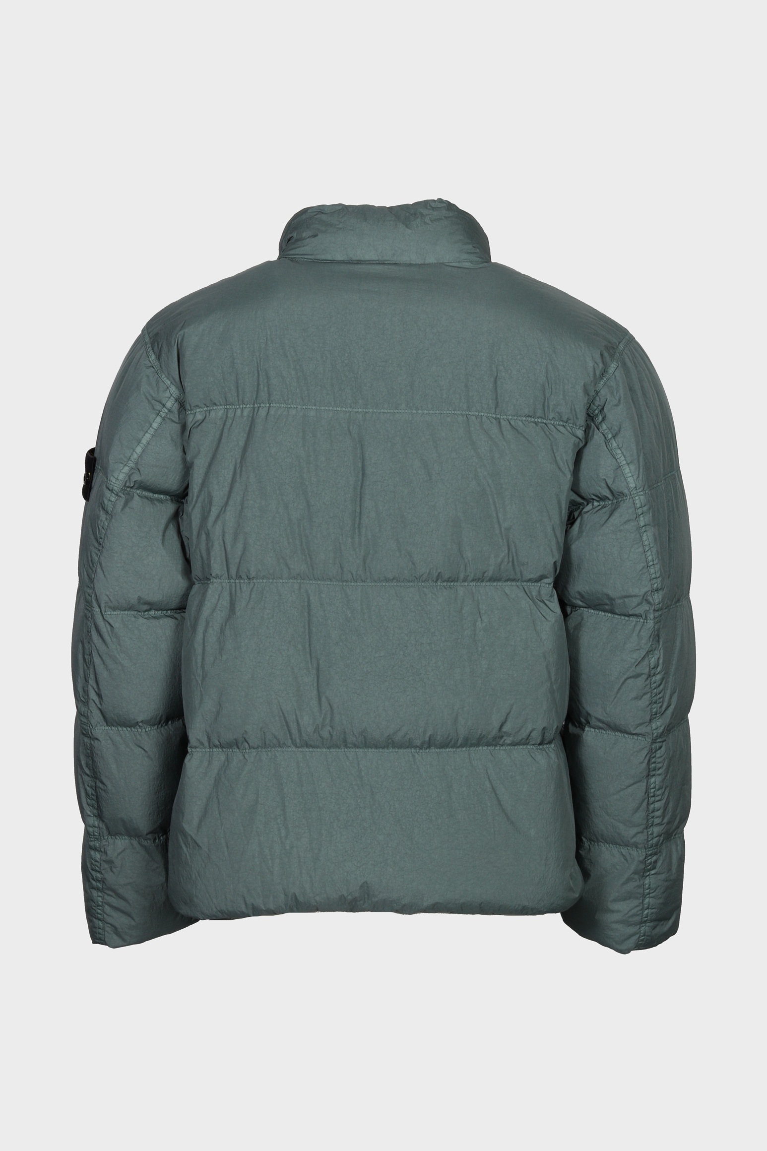 STONE ISLAND Garment Dyed Crincle Reps Down Jacket in Sage Green