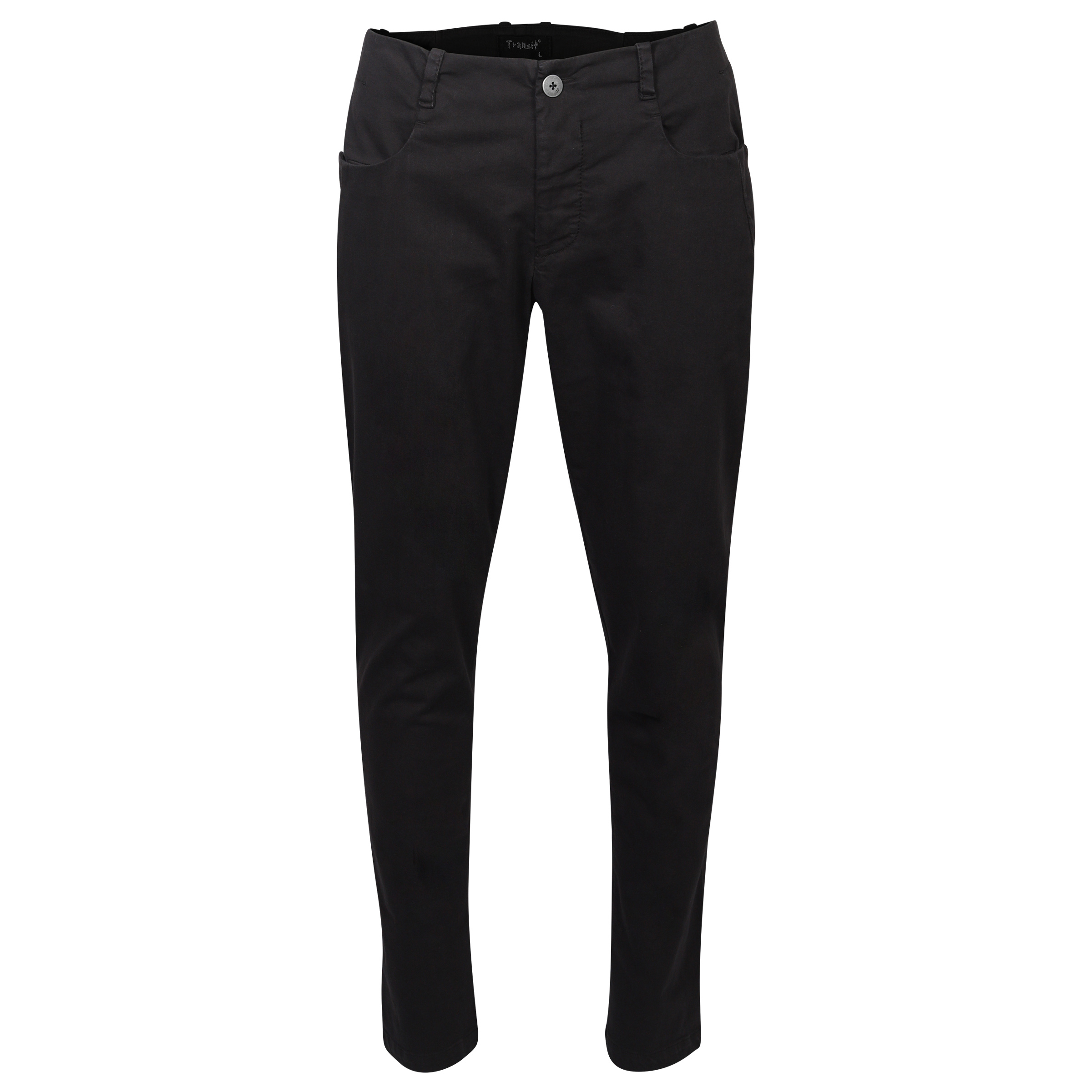 Transit Uomo Cottton Pant Black