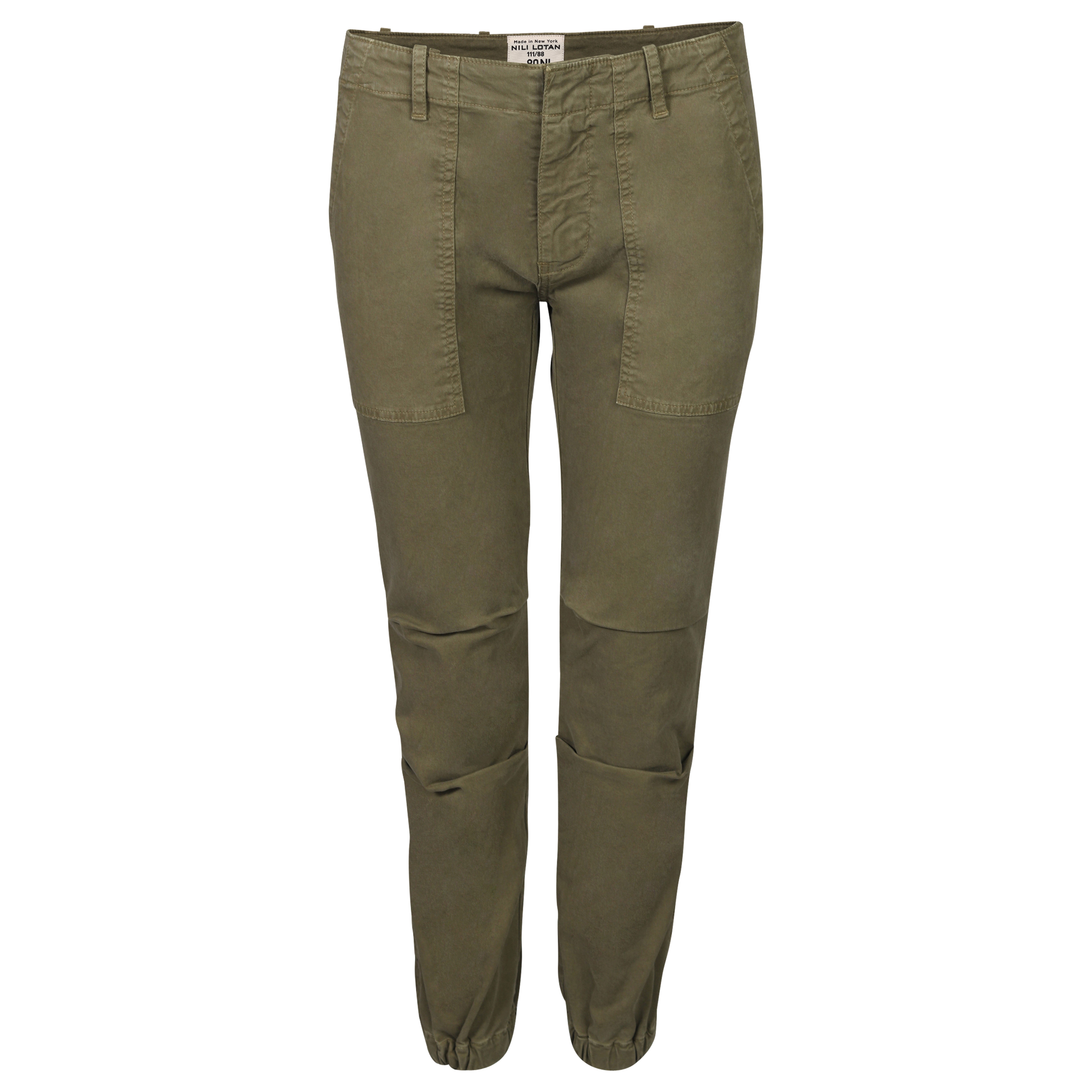 Nili Lotan Cropped Military Pant in Uniform Green 2/S