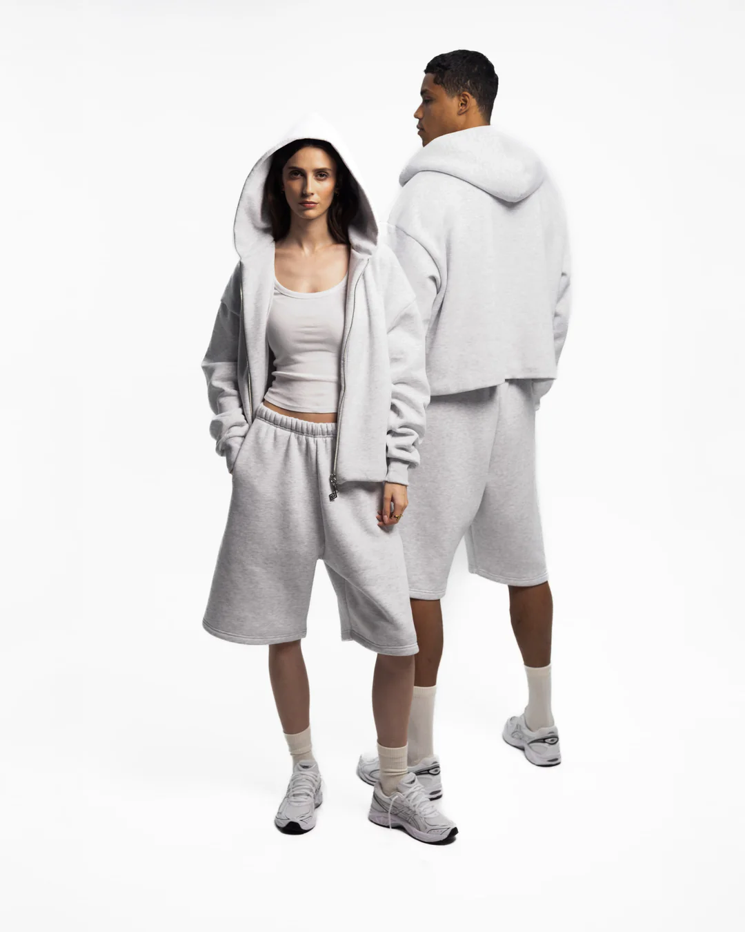 PERPLEX Sweatshorts in Heather Grey