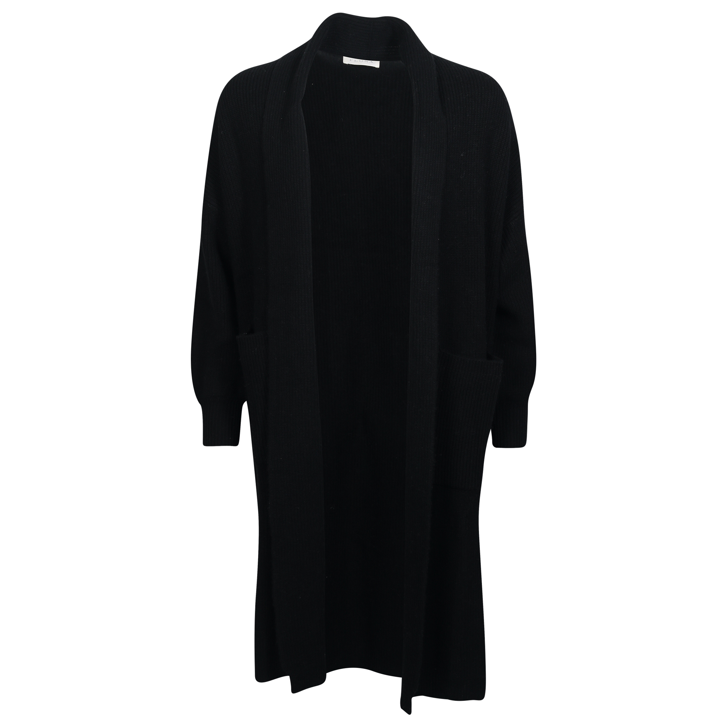 Flona Cashmere Rib Cardigan in Black M