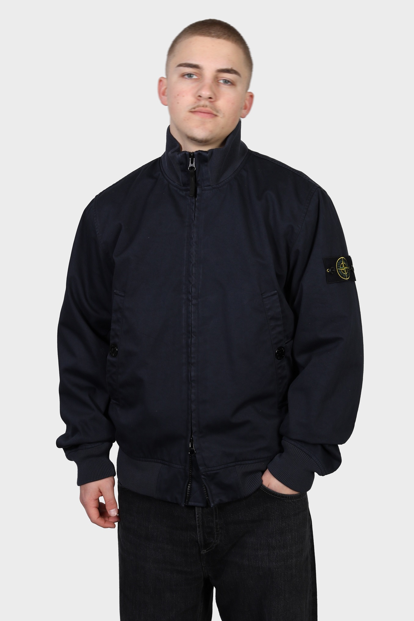 STONE ISLAND Raso Gommato 3L Jacket in Navy STONE ISLAND Raso Gommato 3L Jacket in Navy