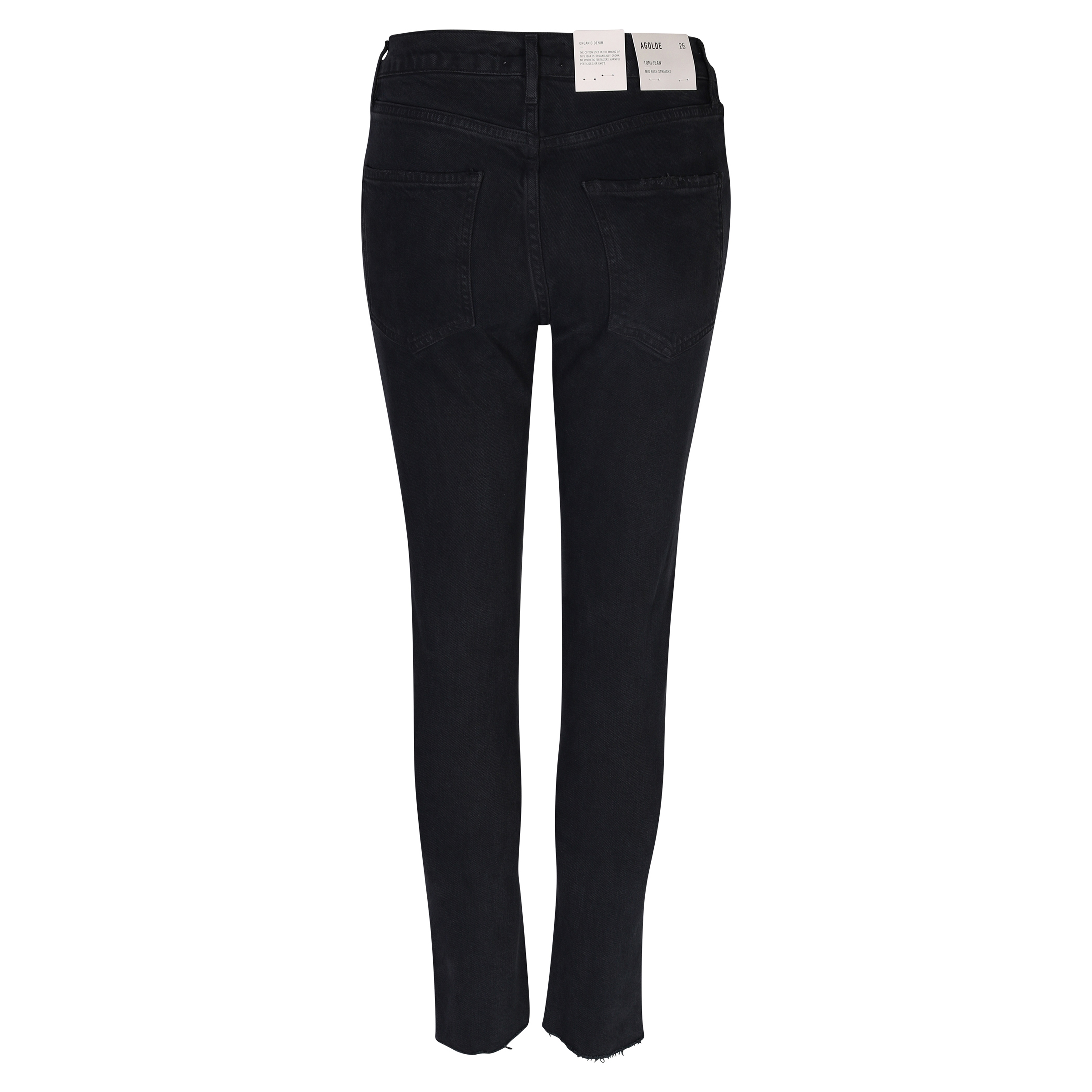 Agolde Jeans Toni Mid Rise Straight in Vintage Black 24