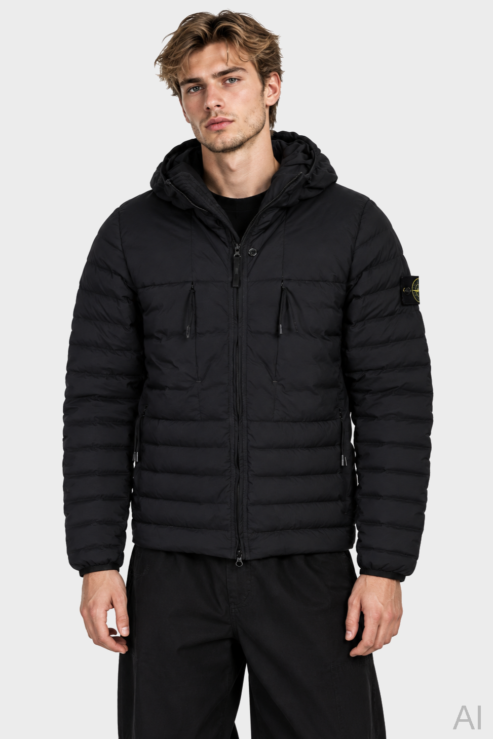 STONE ISLAND Nylon Down-TC Jacket in Black