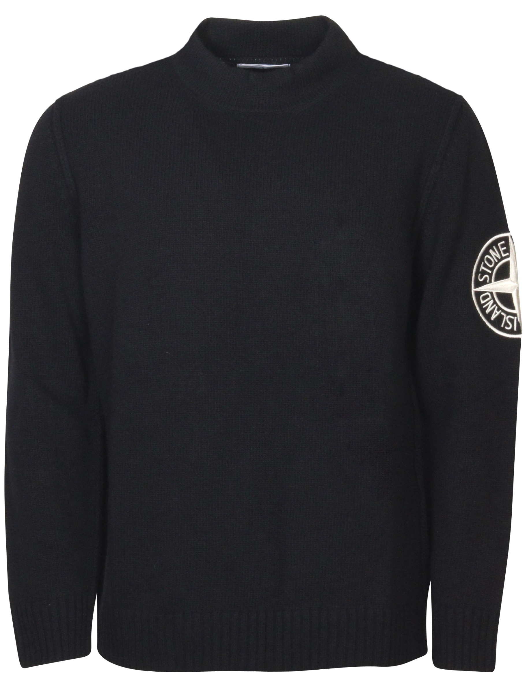 Stone Island Turtle Knit Sweater Black Stitched