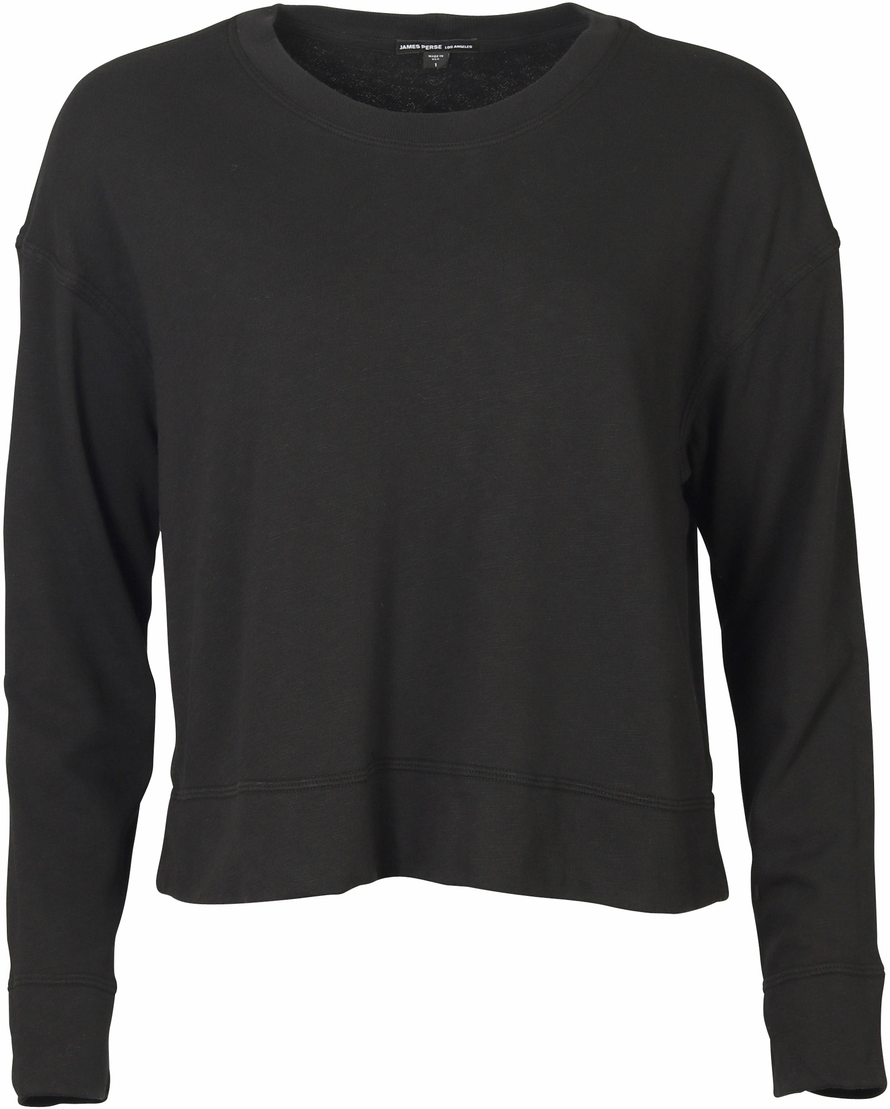 James Perse Relaxed Cropped Sweatshirt Black