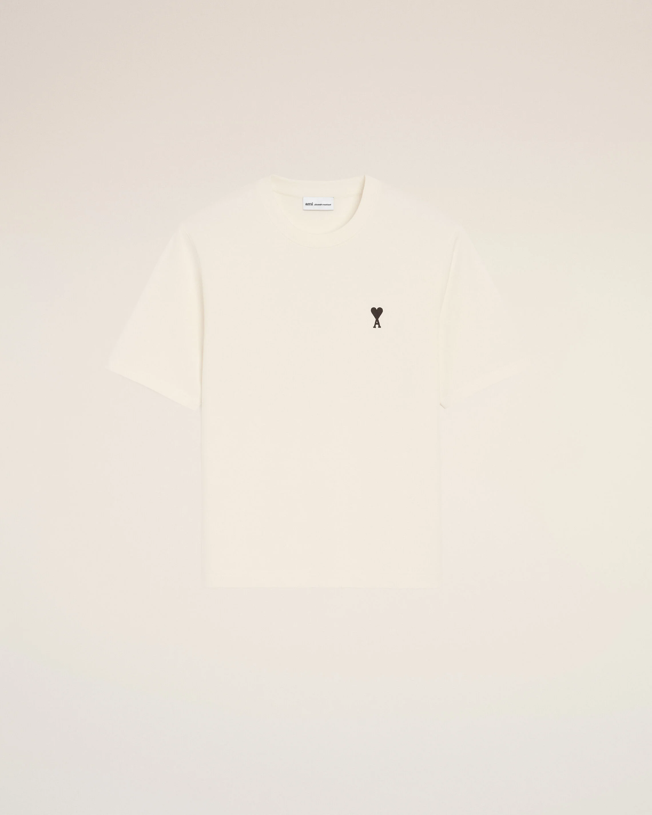 AMI PARIS de Coeur Place Des Victoires T-Shirt in Cream