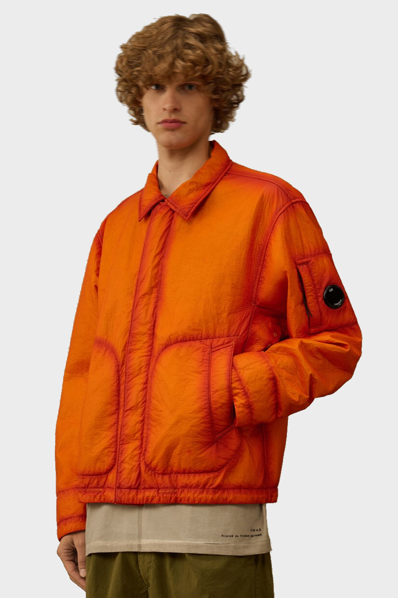 C.P. COMPANY Feltro Bi-Film Short Jacket in Russet Orange