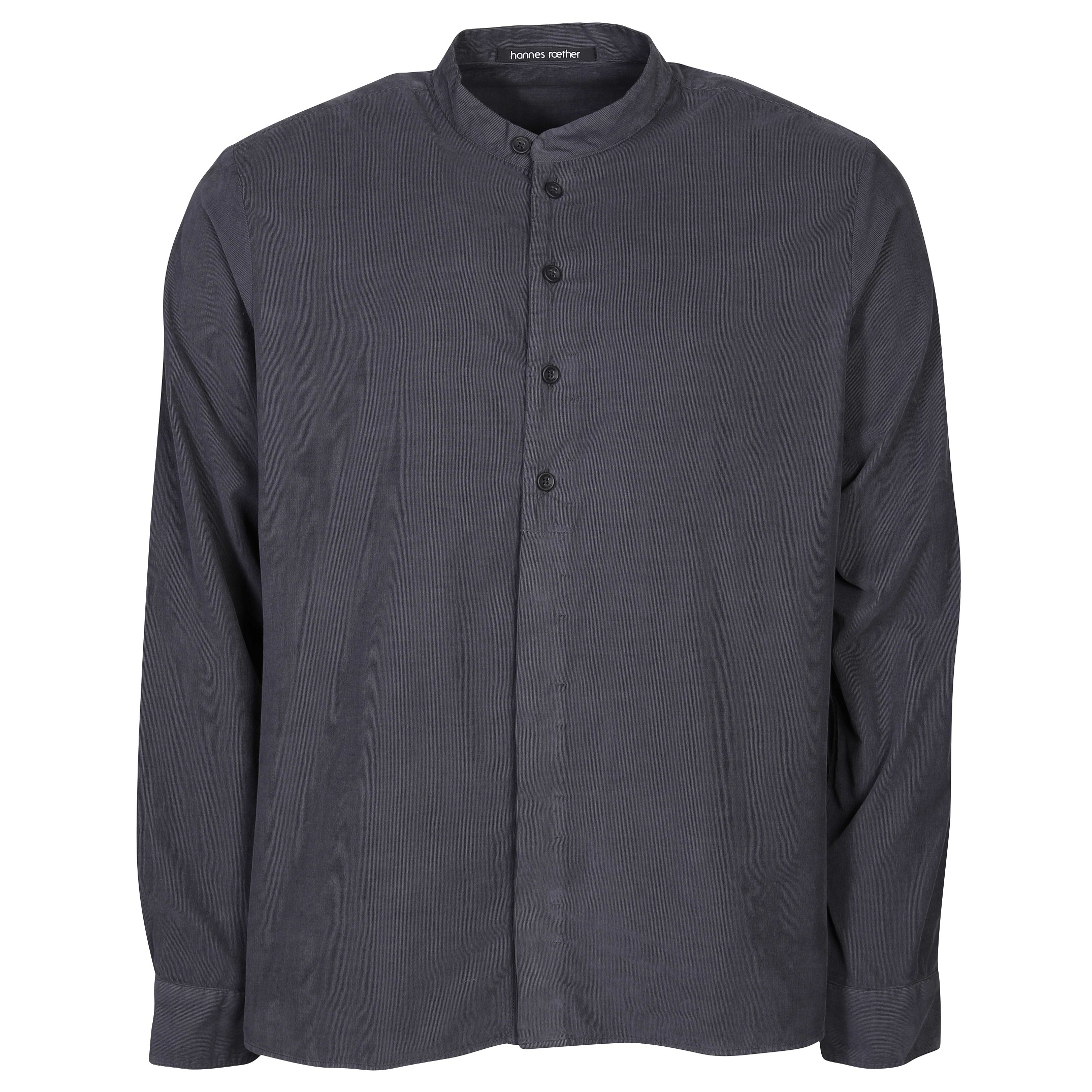 Hannes Roether Corduroy Shirt in Dark Grey