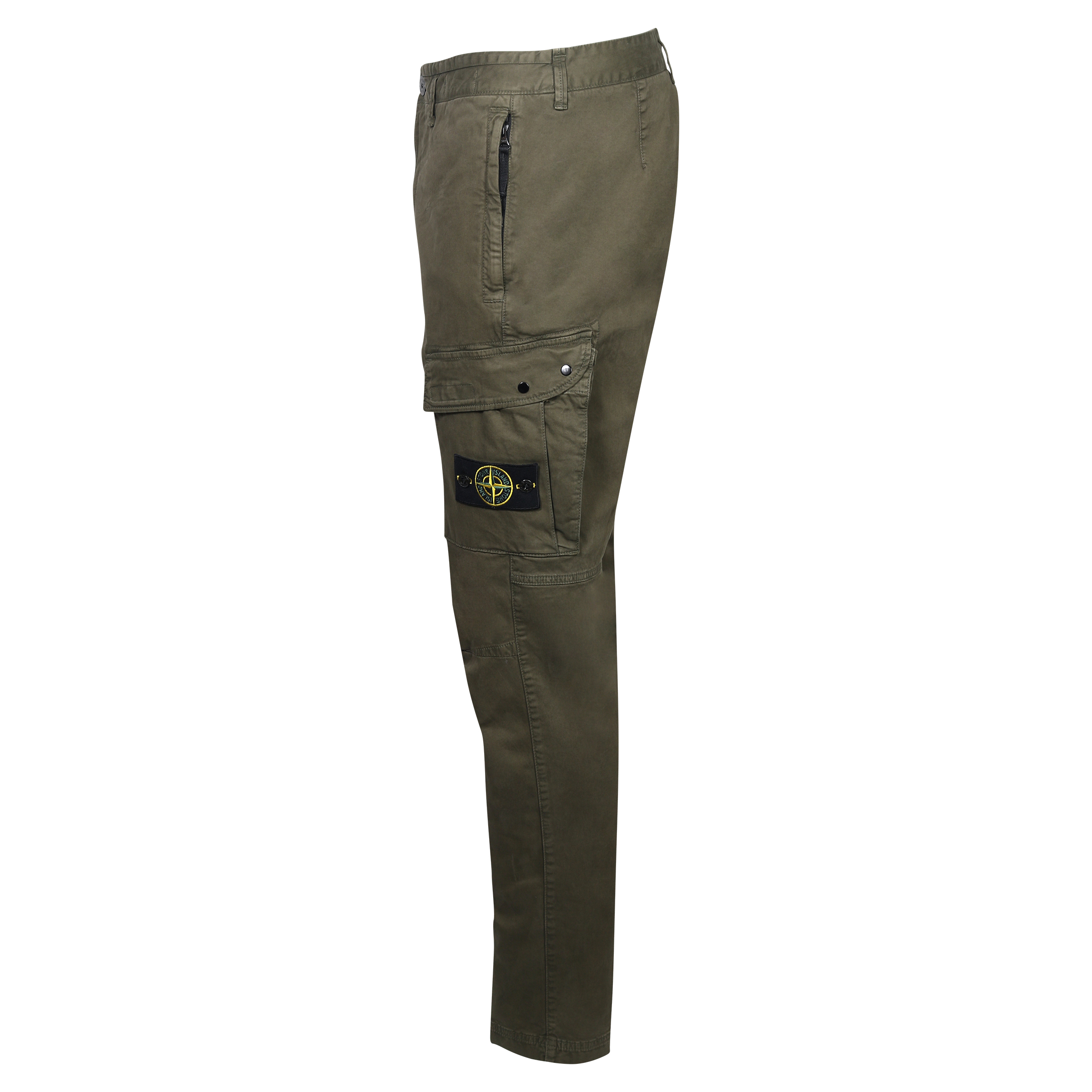 Stone Island Washed Cotton Cargo Pant Olive 38