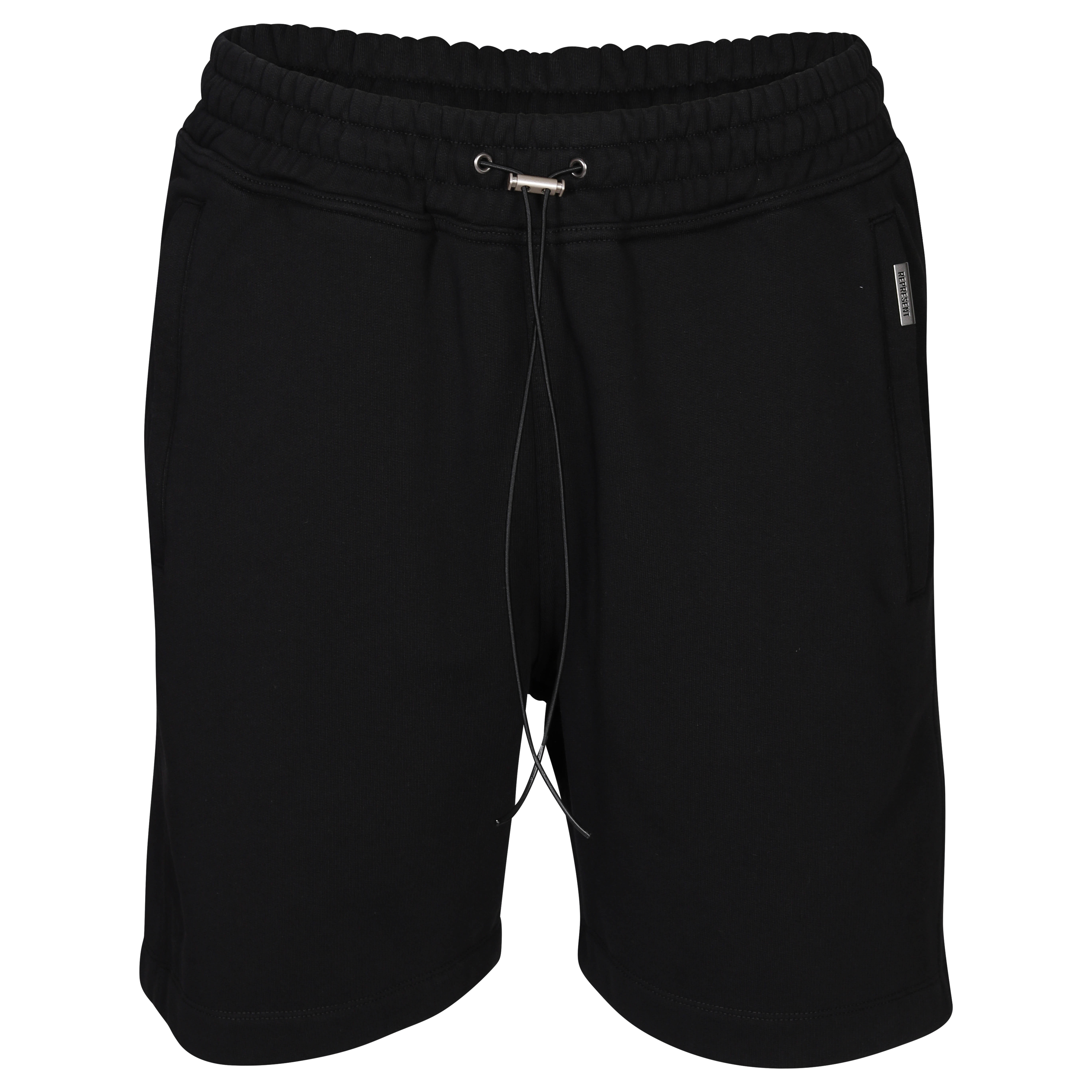 Represent Blank Sweatshorts in Jet Black
