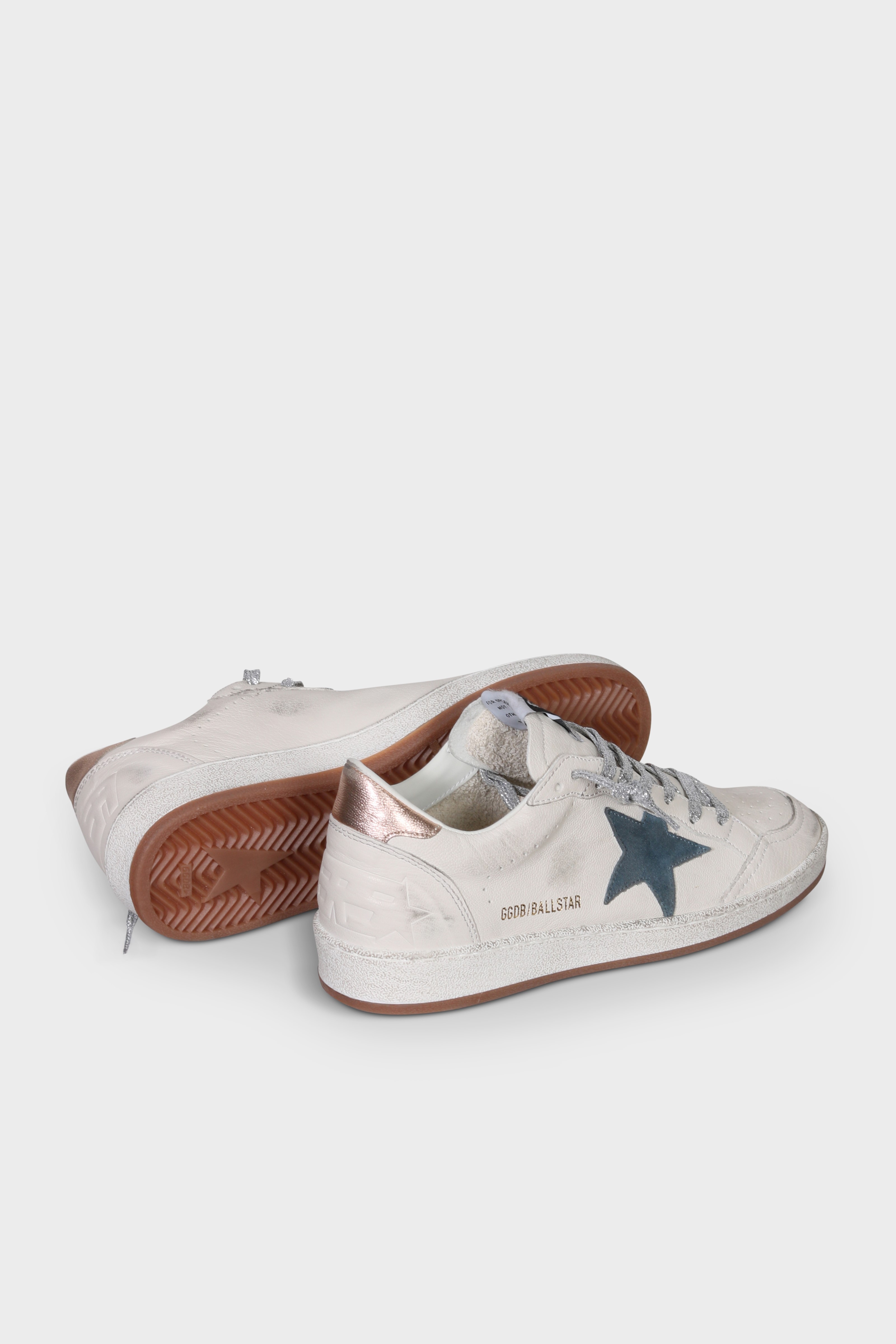 GOLDEN GOOSE Ballstar Nappa White/Smoke Blue/Pea 41