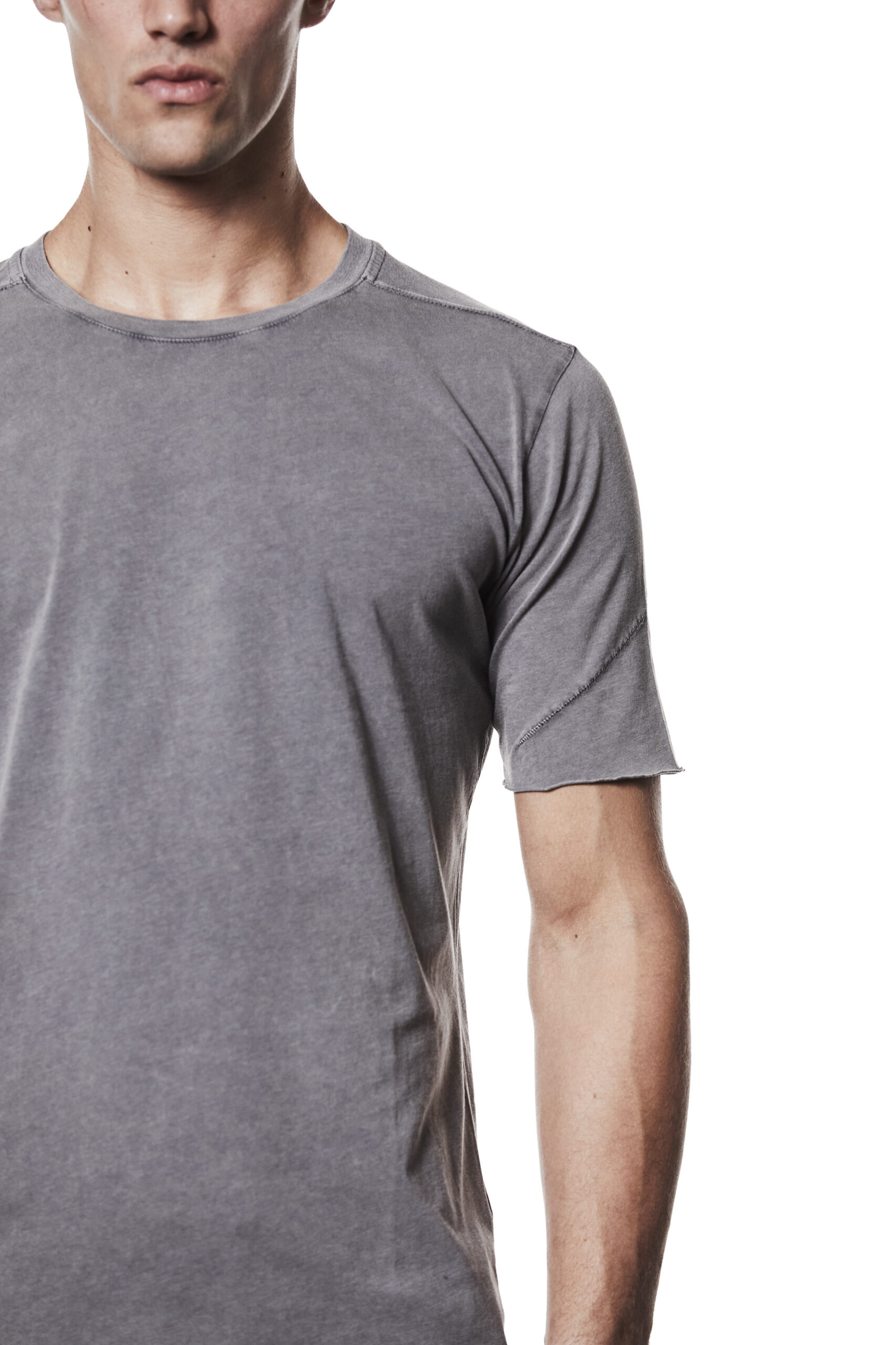 THOM KROM Slim Fit T-Shirt in Used Grey THOM KROM Slim Fit T-Shirt in Used Grey