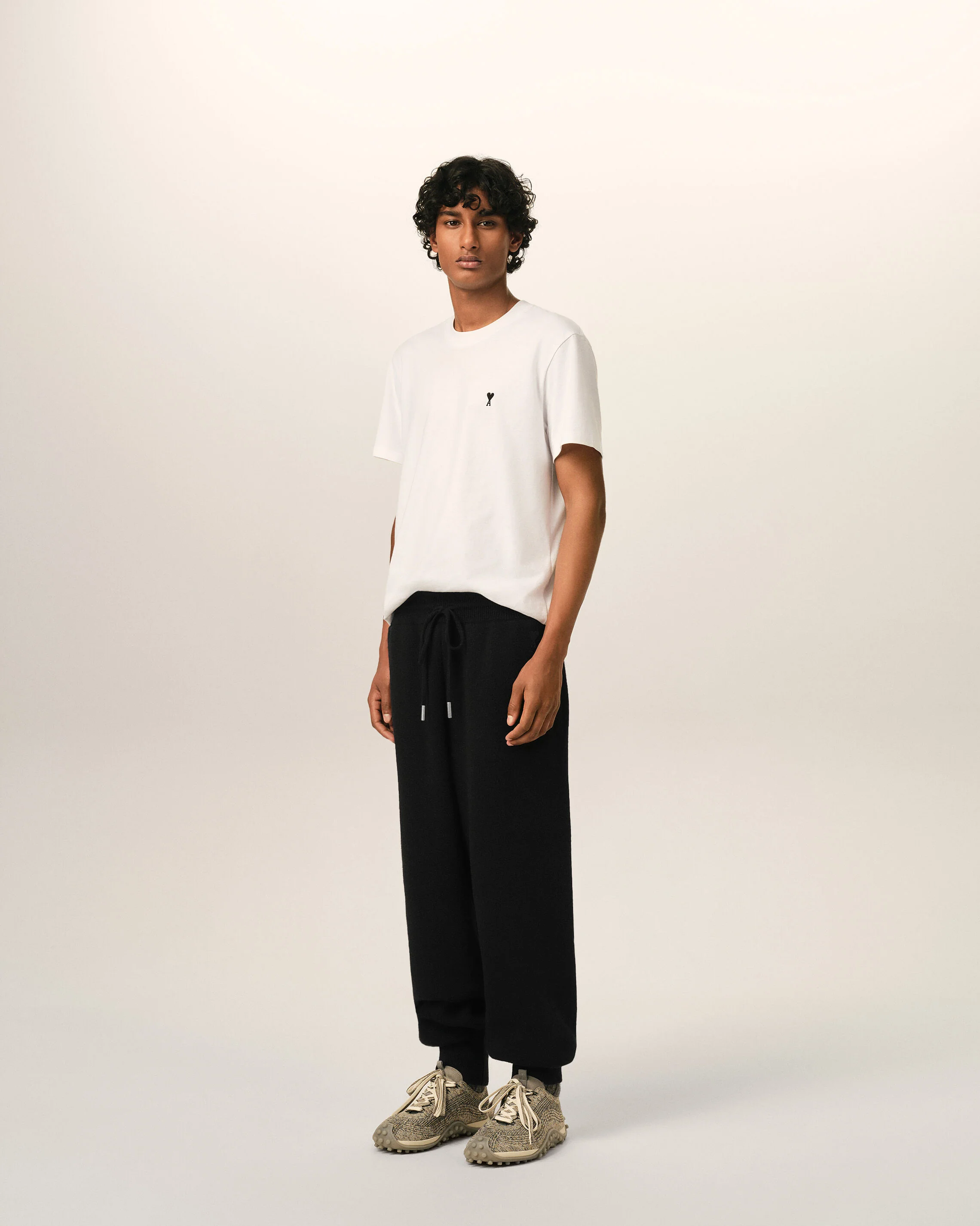 AMI PARIS de Coeur Heavy Knit Jogger in Black