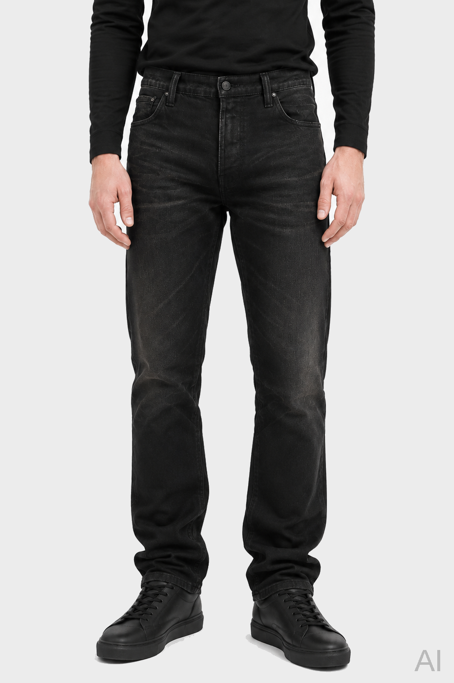 MASTERCRAFT UNION Limited Edo Straight Fit Jeans in Sureto Worn Black 36