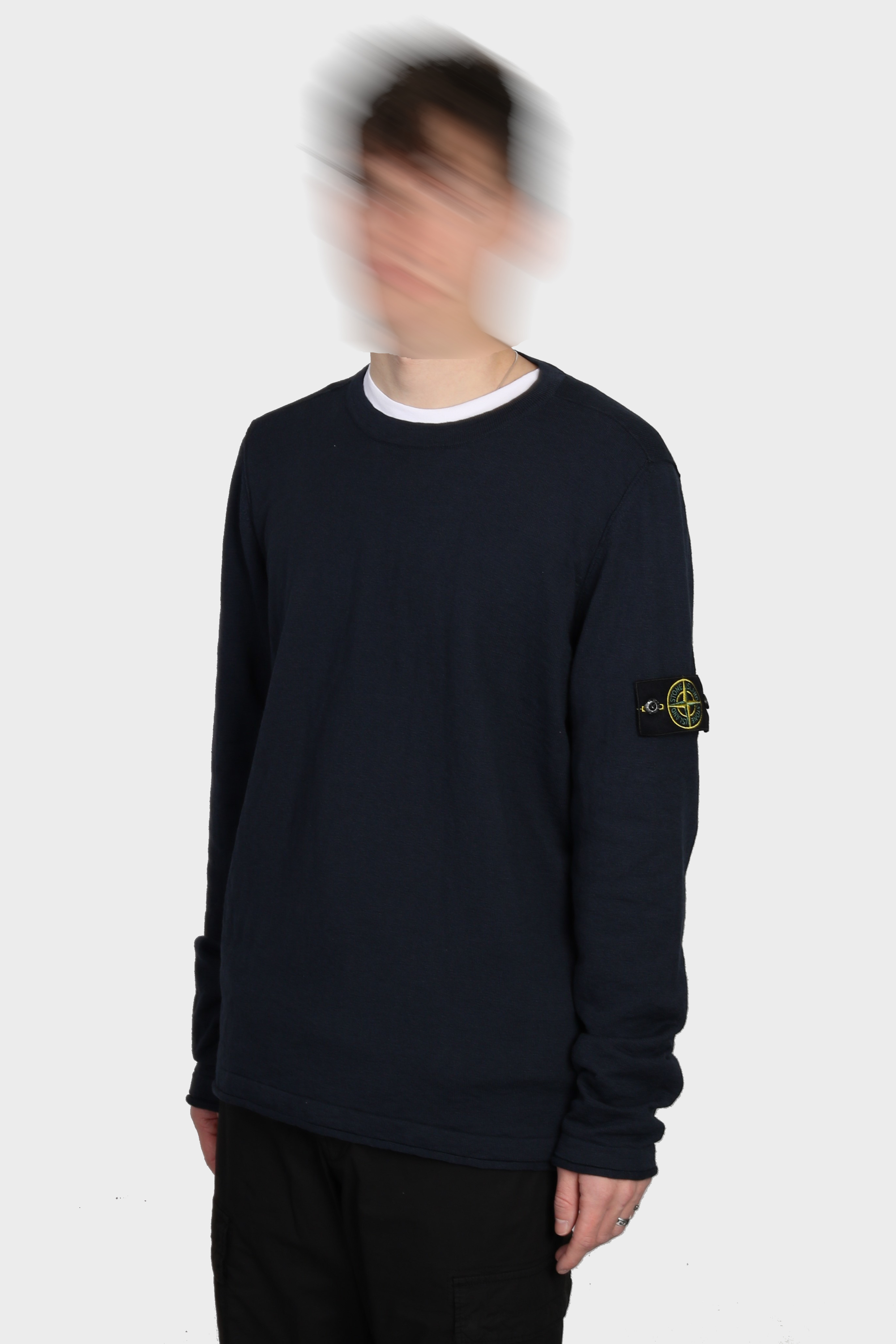 STONE ISLAND Summer Knit Pullover in Navy M