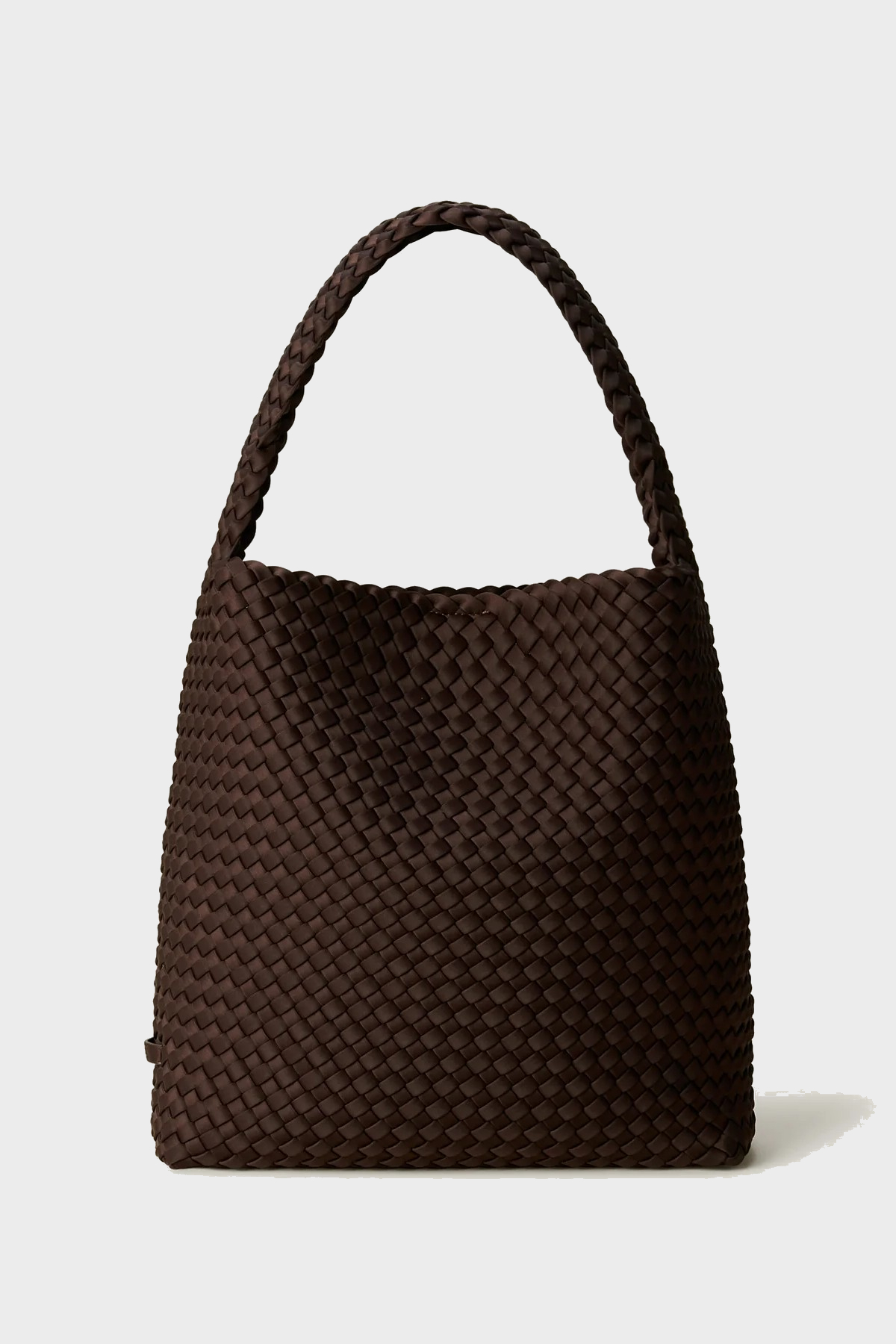 NAGHEDI Handwoven Medium Nomad Hobo Bag in Chocolate