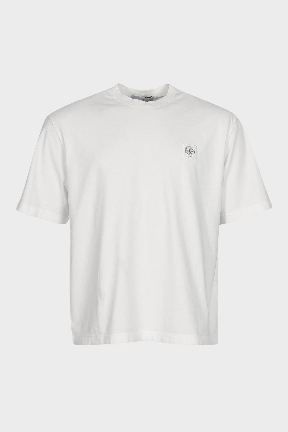 STONE ISLAND Loose Fit Logo T-Shirt in White