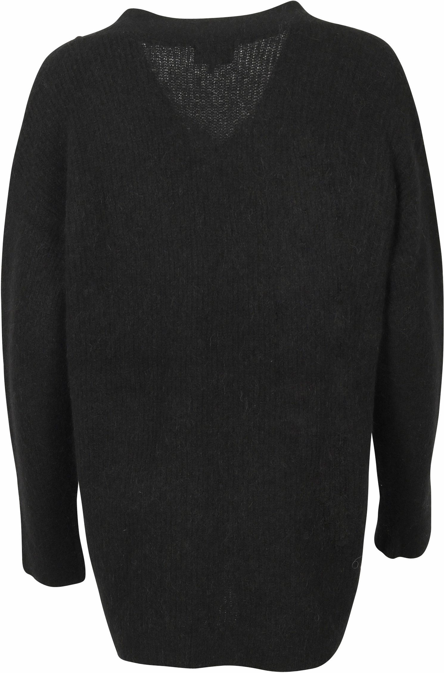 Ganni Knit V-Neck Pullover Black XS