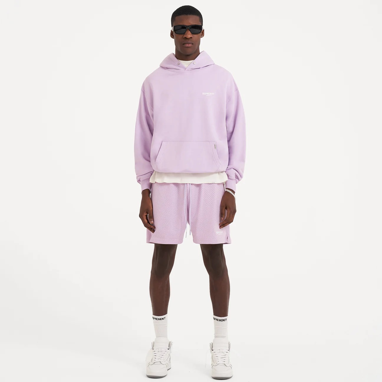 REPRESENT Owners Club Hoodie in Pastel Lilac S