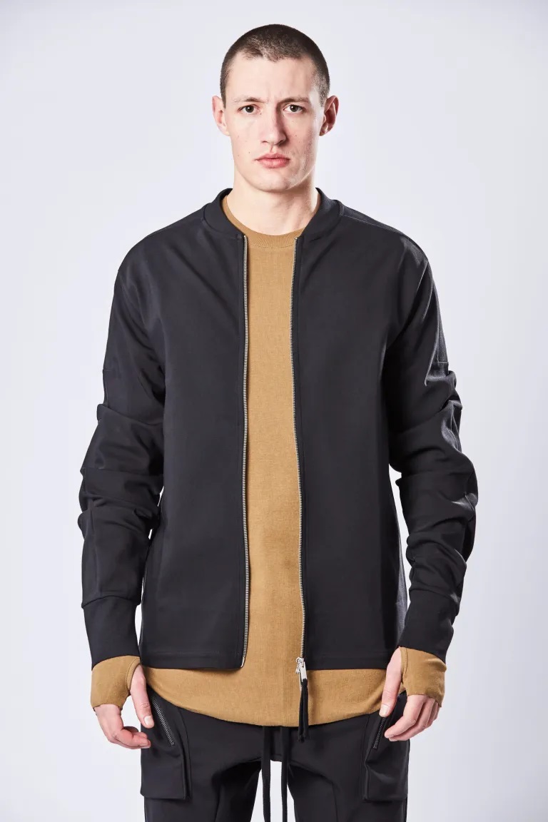 THOM KROM Zip Sweatjacket in Black XXL