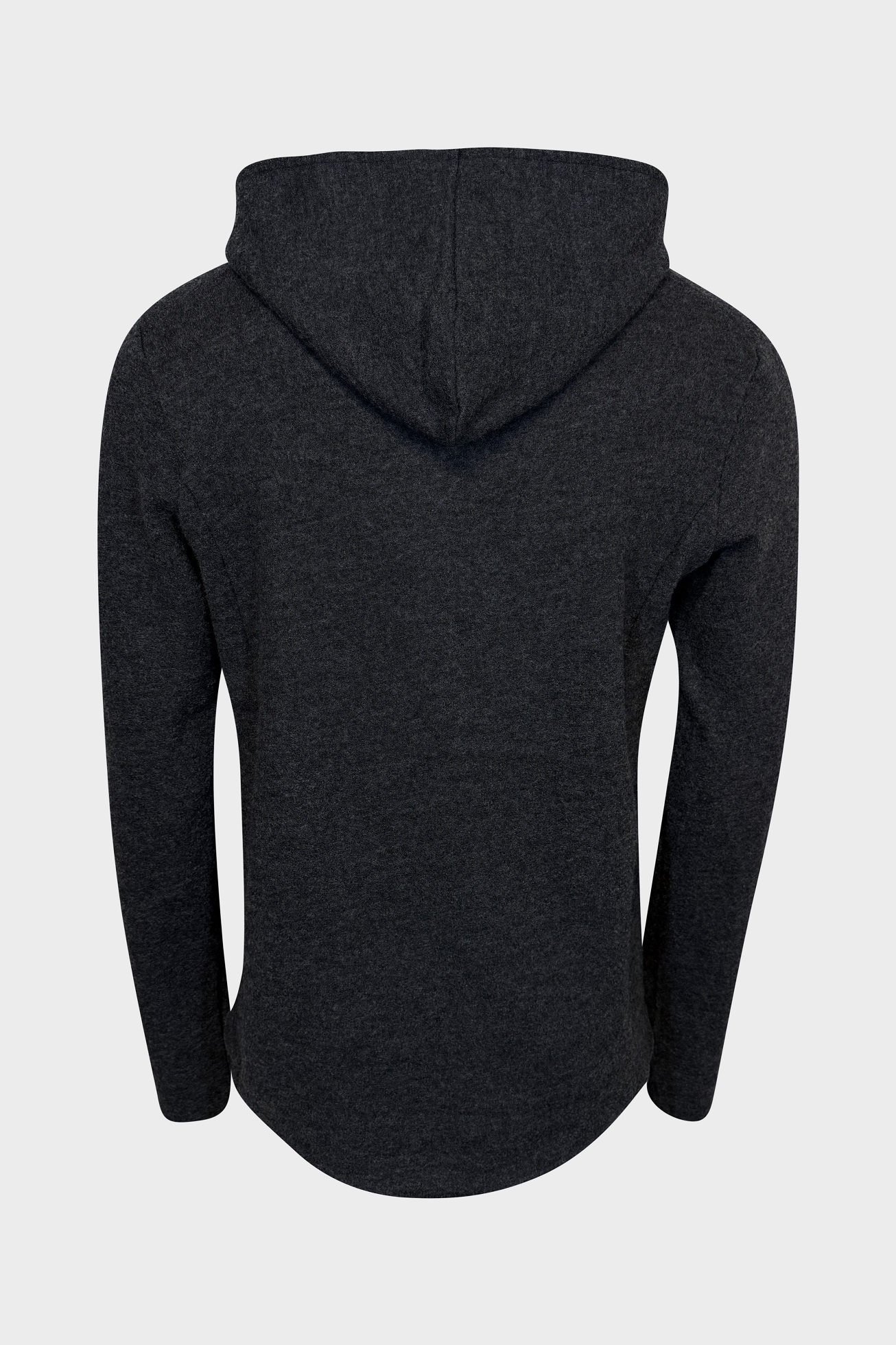 HANNES ROETHER Knit Hoodie in Dark Grey