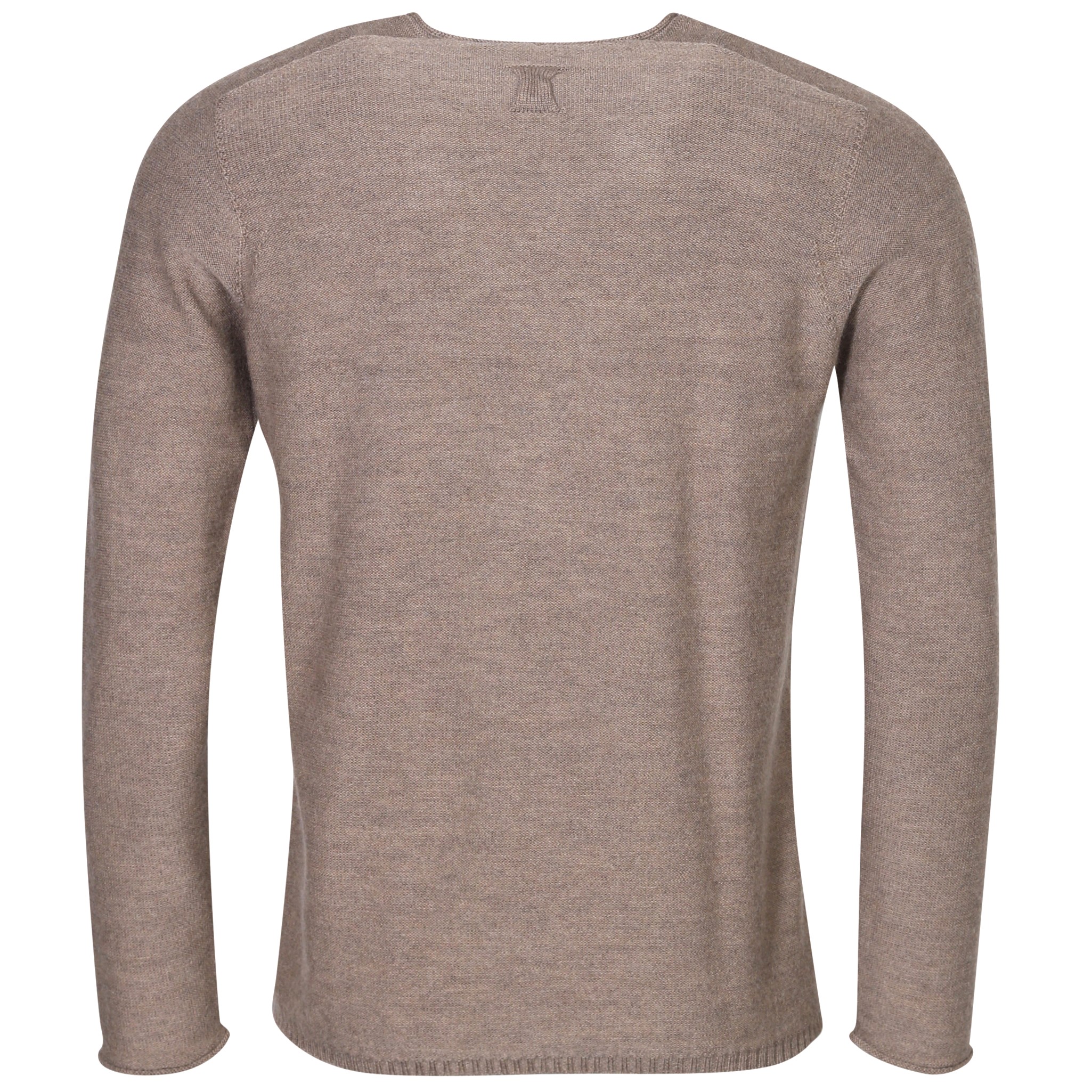 HANNES ROETHER Merino Knit Pullover in Light Brown