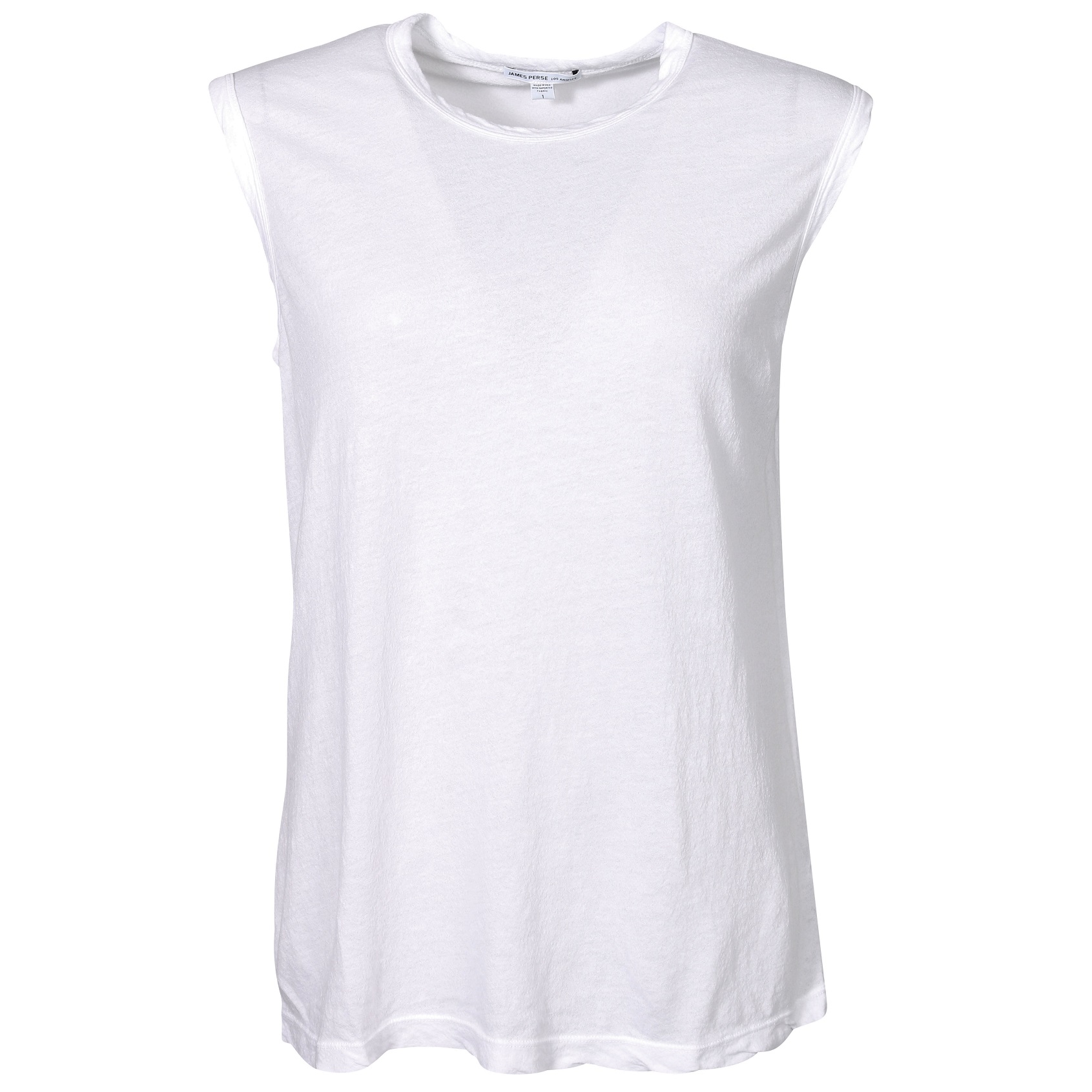 JAMES PERSE Relaxed Fit Jersey Muscle Tank in White 1/S