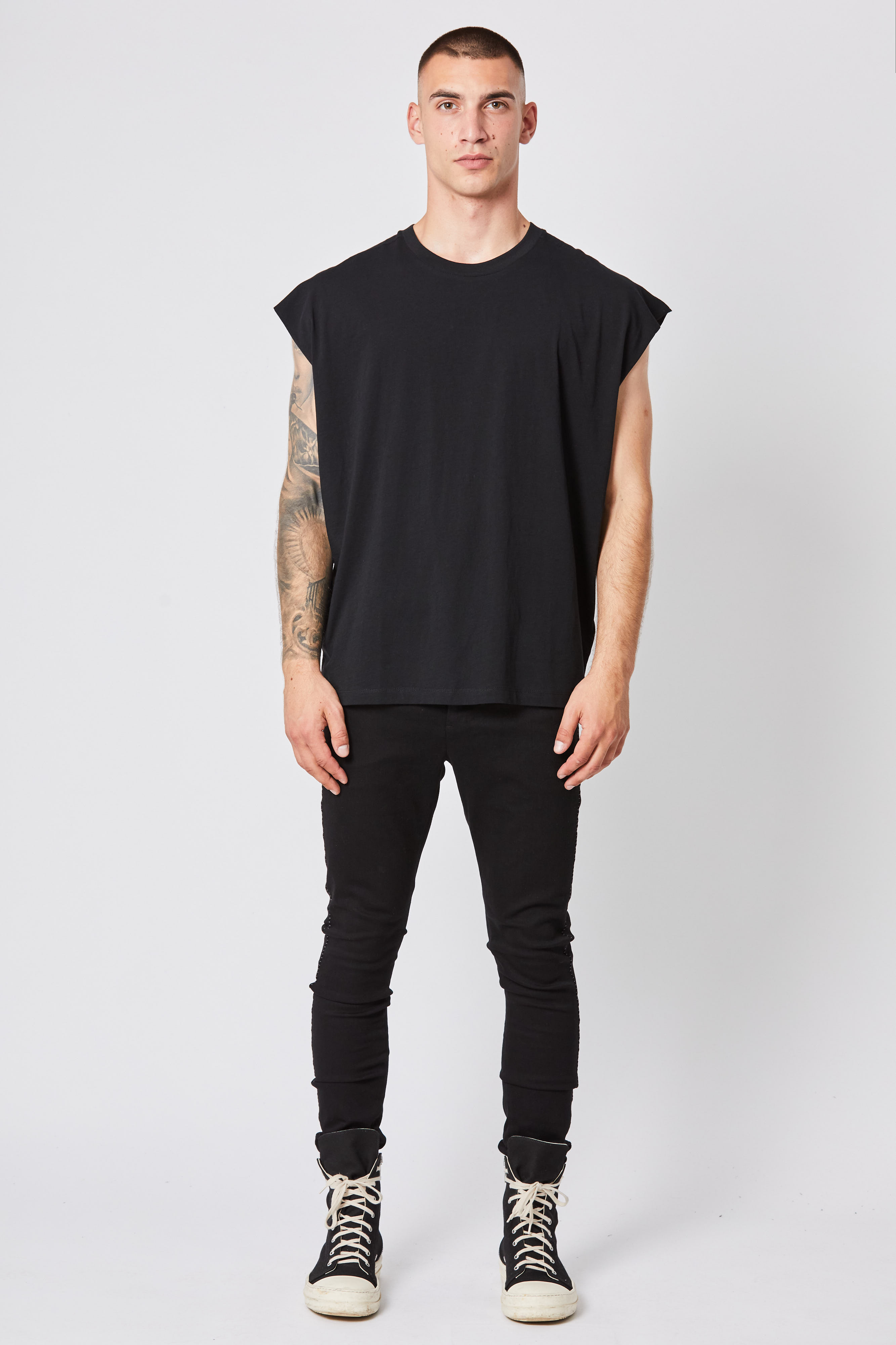 Thom Krom Oversize Muscle Tee in Black