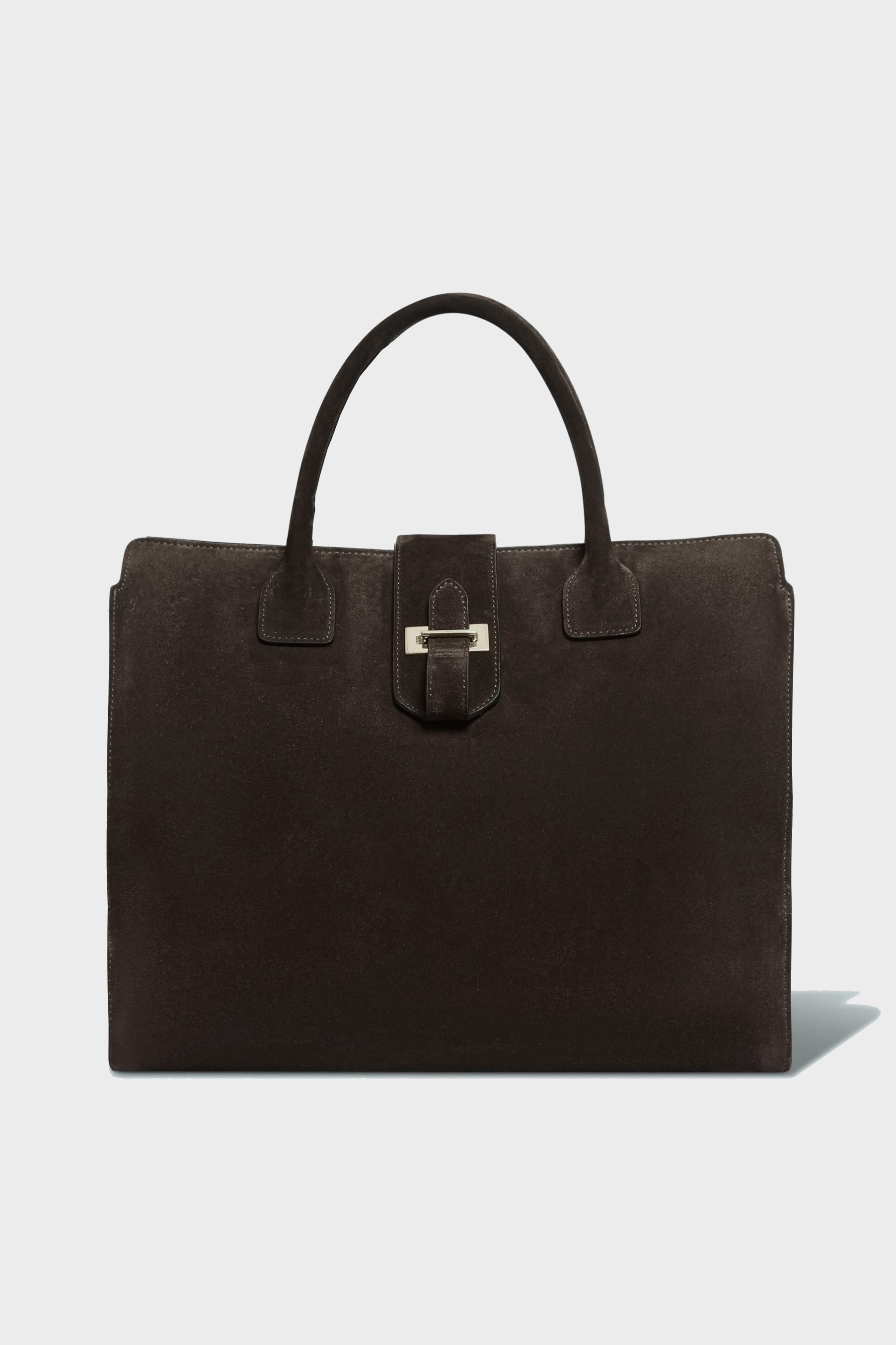 NILI LOTAN Lou Bag in Brown Suede Leather NILI LOTAN Lou Bag in Brown Suede Leather