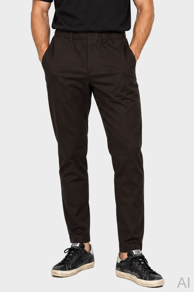 NINE:INTHE:MORNING Mirco Soft Cotton Stretch Pant in Moro