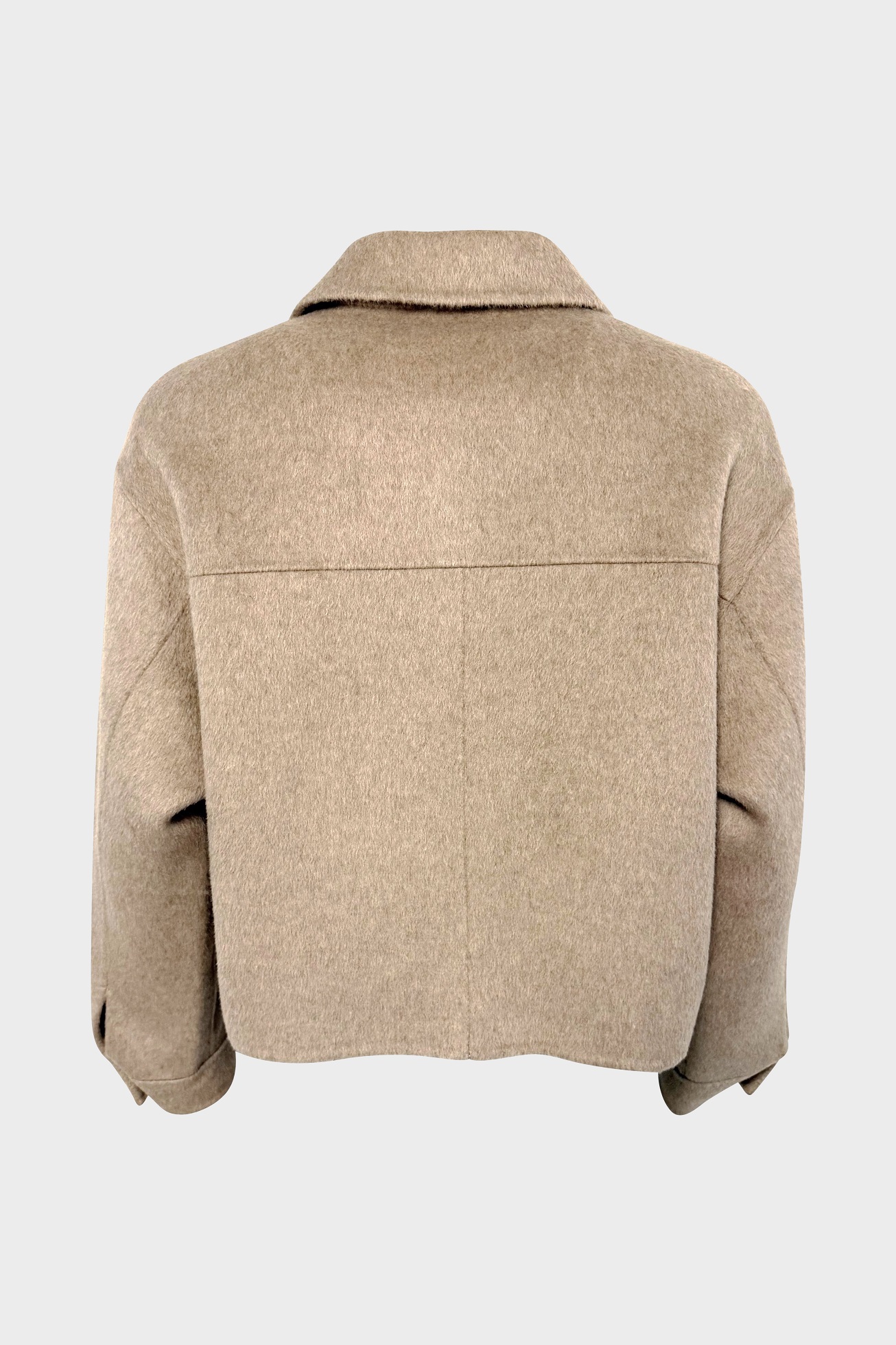 FLONA Cropped Jacket in Beige Melange