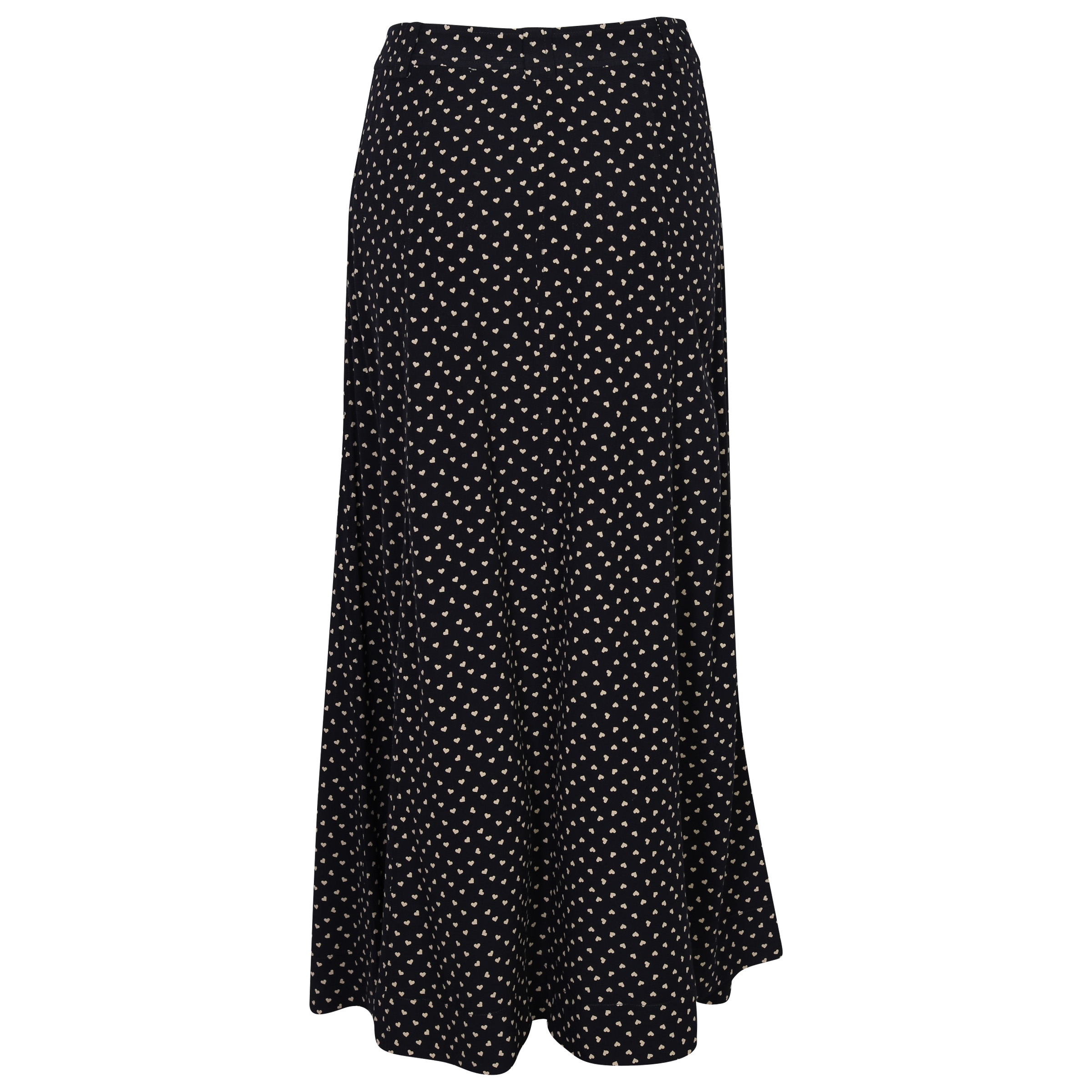 Ganni Viscose Skirt Blue Heartprint