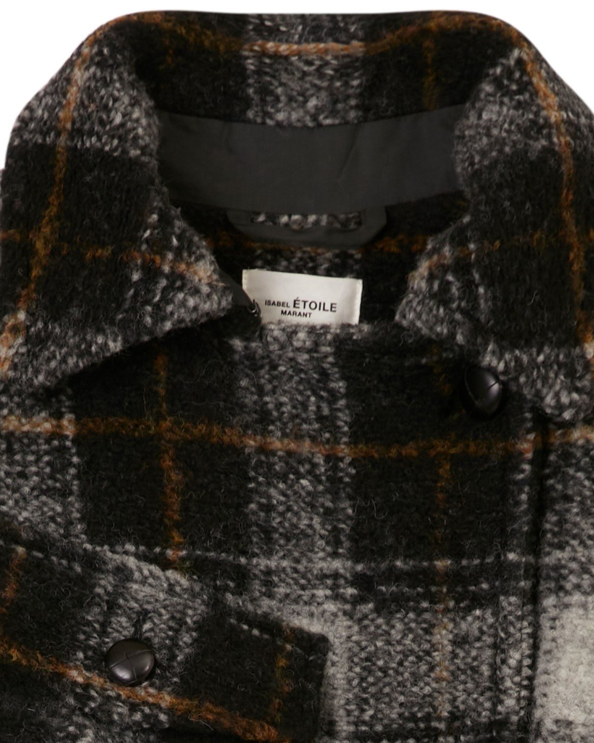 Isabel Marant Étoile Laurie Coat Anthracite Check