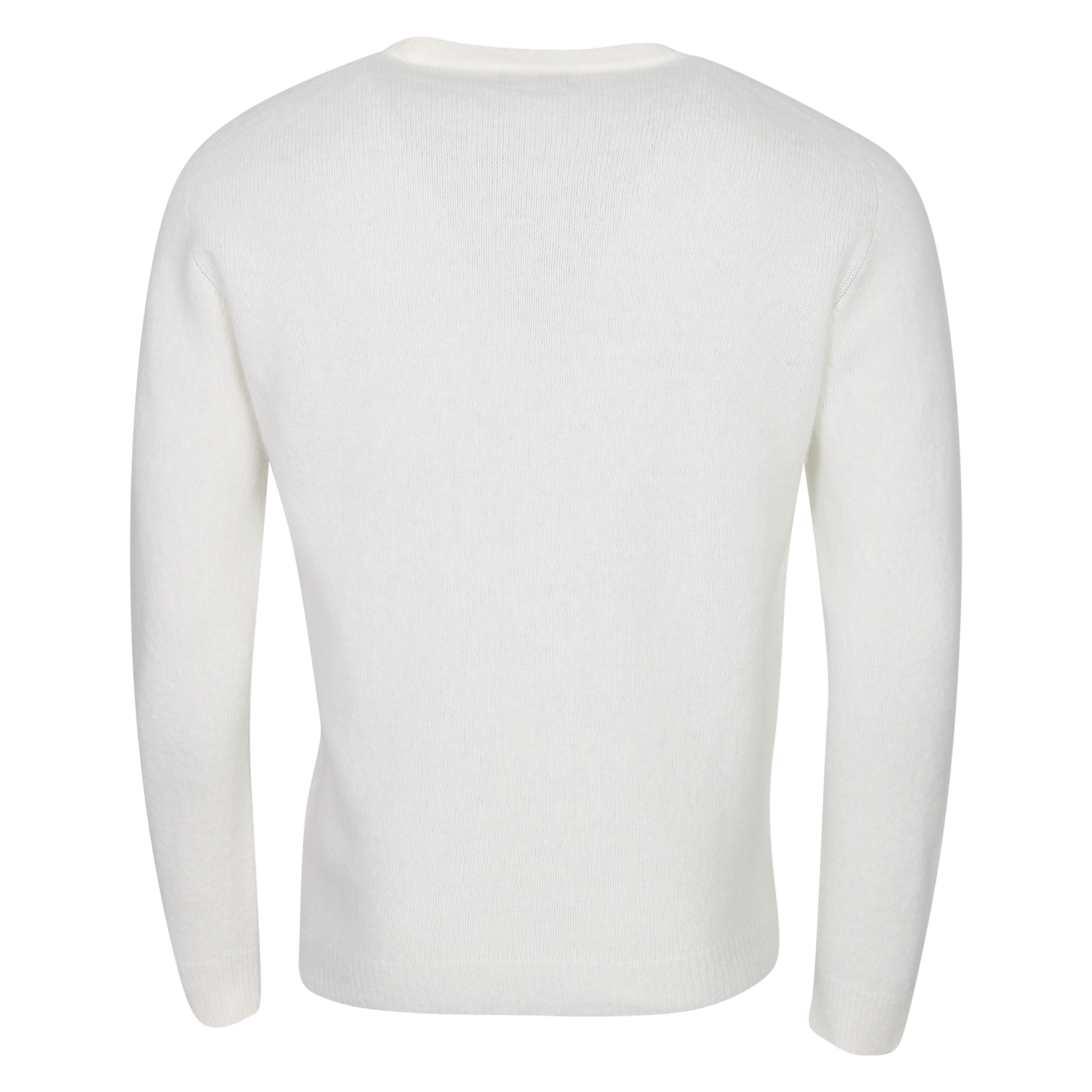 Roberto Collina Fluffy Knit Pullover in Offwhite