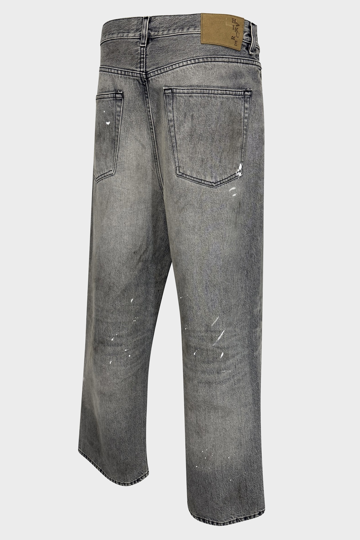 HAIKURE Wide Leg Jeans in Used Grey