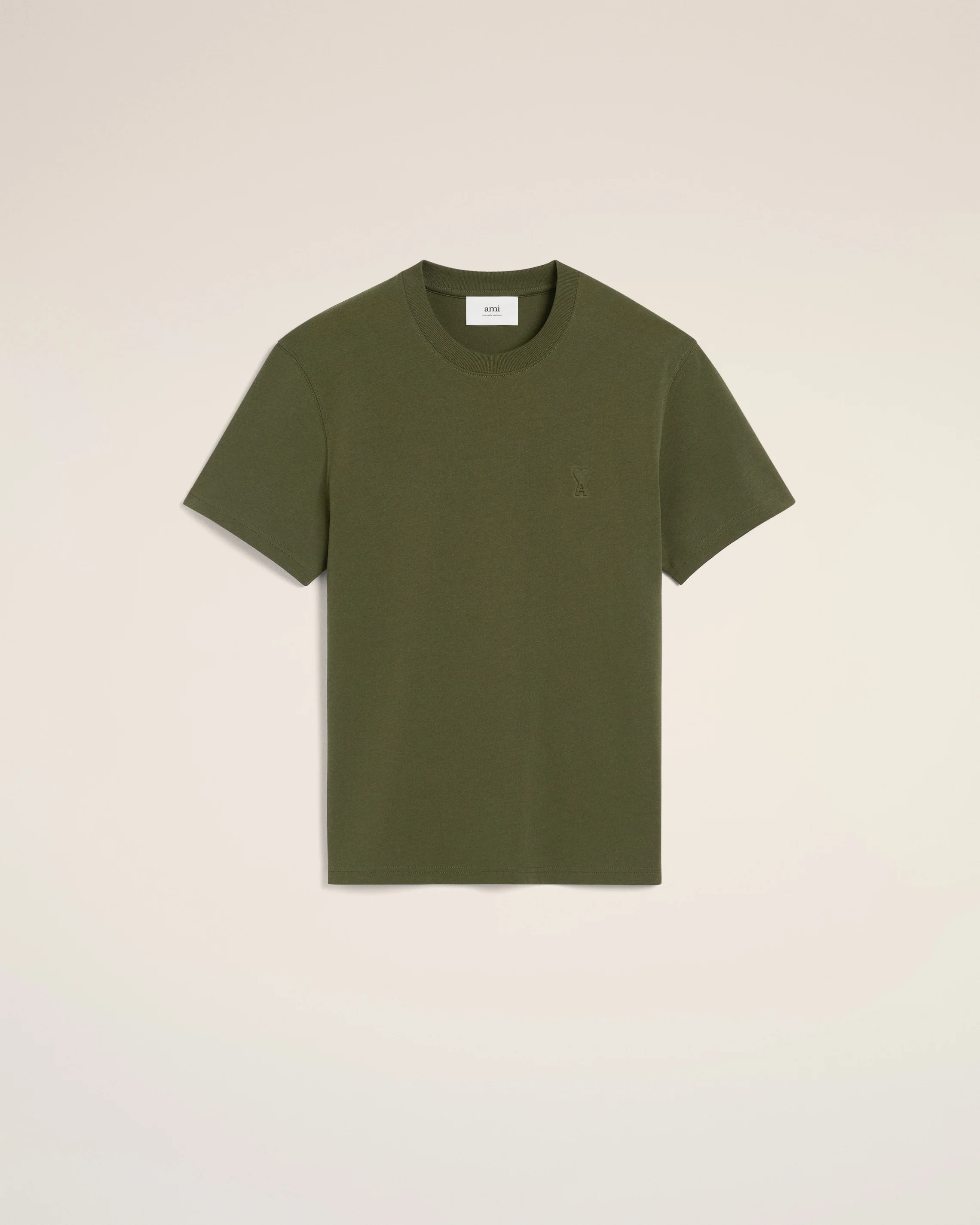 AMI PARIS de Coeur Embossed Classic Fit T-Shirt in Loden XS AMI PARIS de Coeur Embossed Classic Fit T-Shirt in Loden S