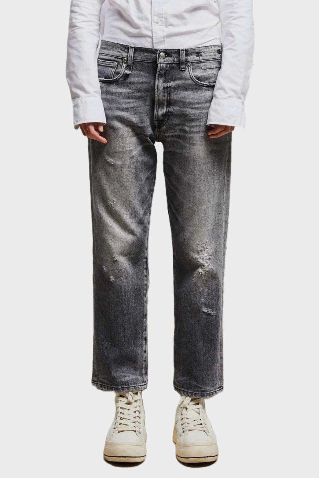 R13 Boyfriend Jeans in Vintage Grey