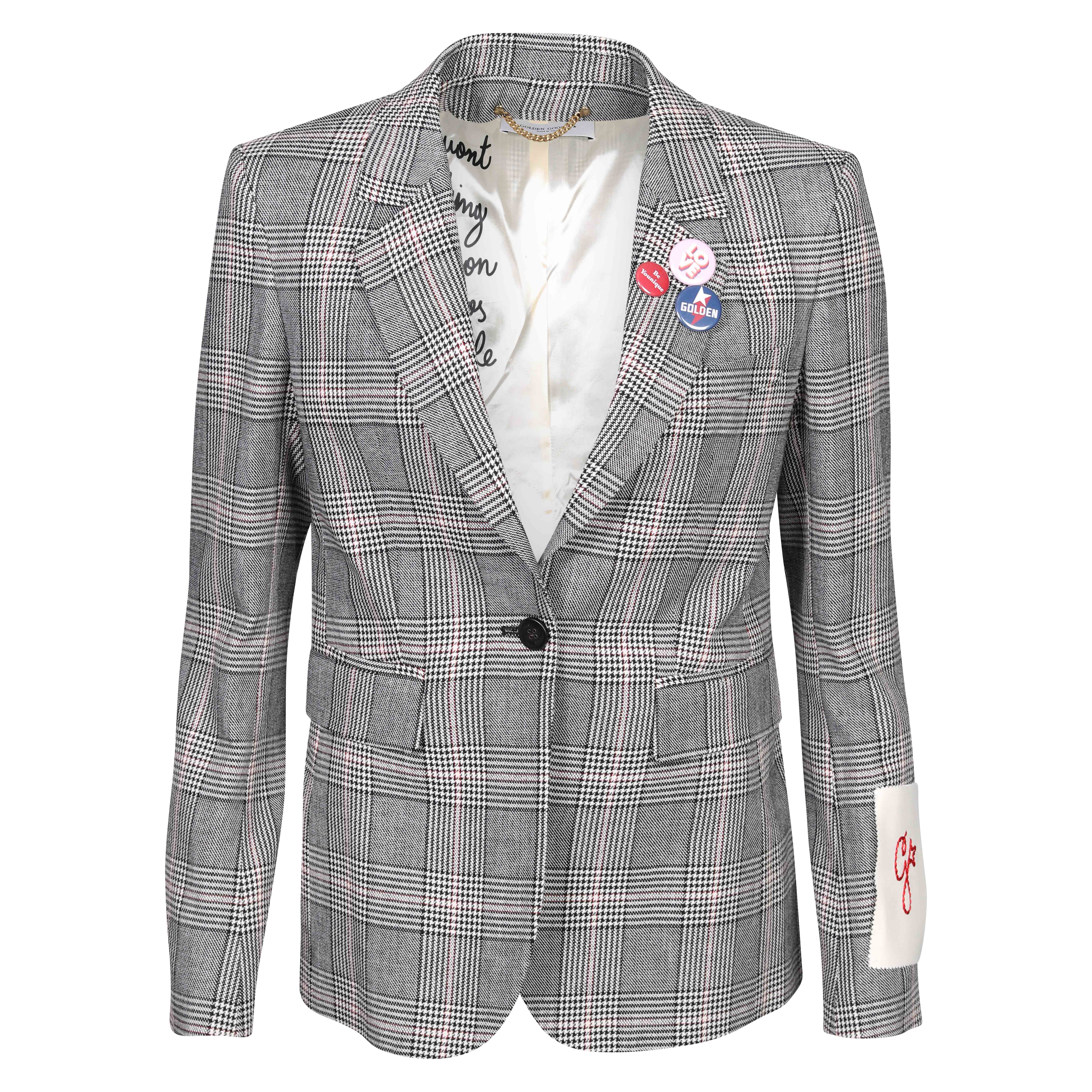 Golden Goose Fitted Blazer Dune in Grey/Bone White